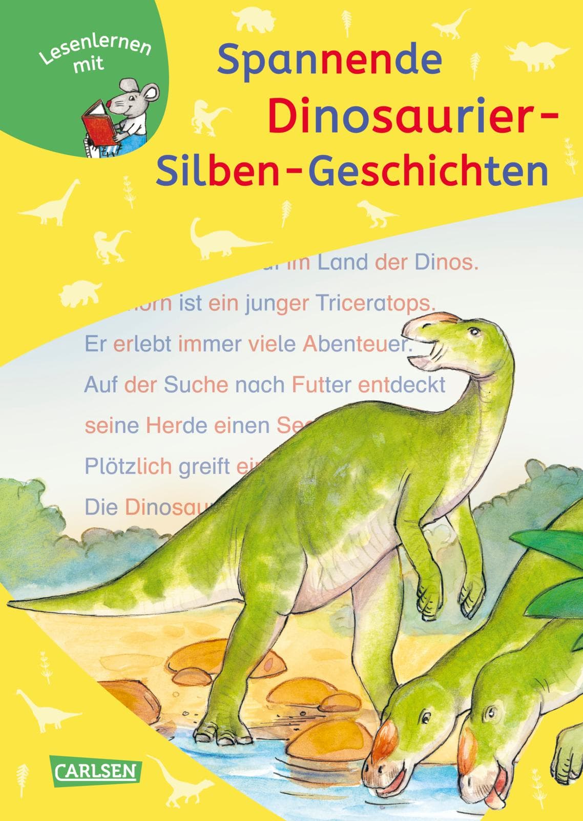 LESEMAUS zum Lesenlernen Sammelbände: Spannende Dinosaurier-Silben-Geschichten
