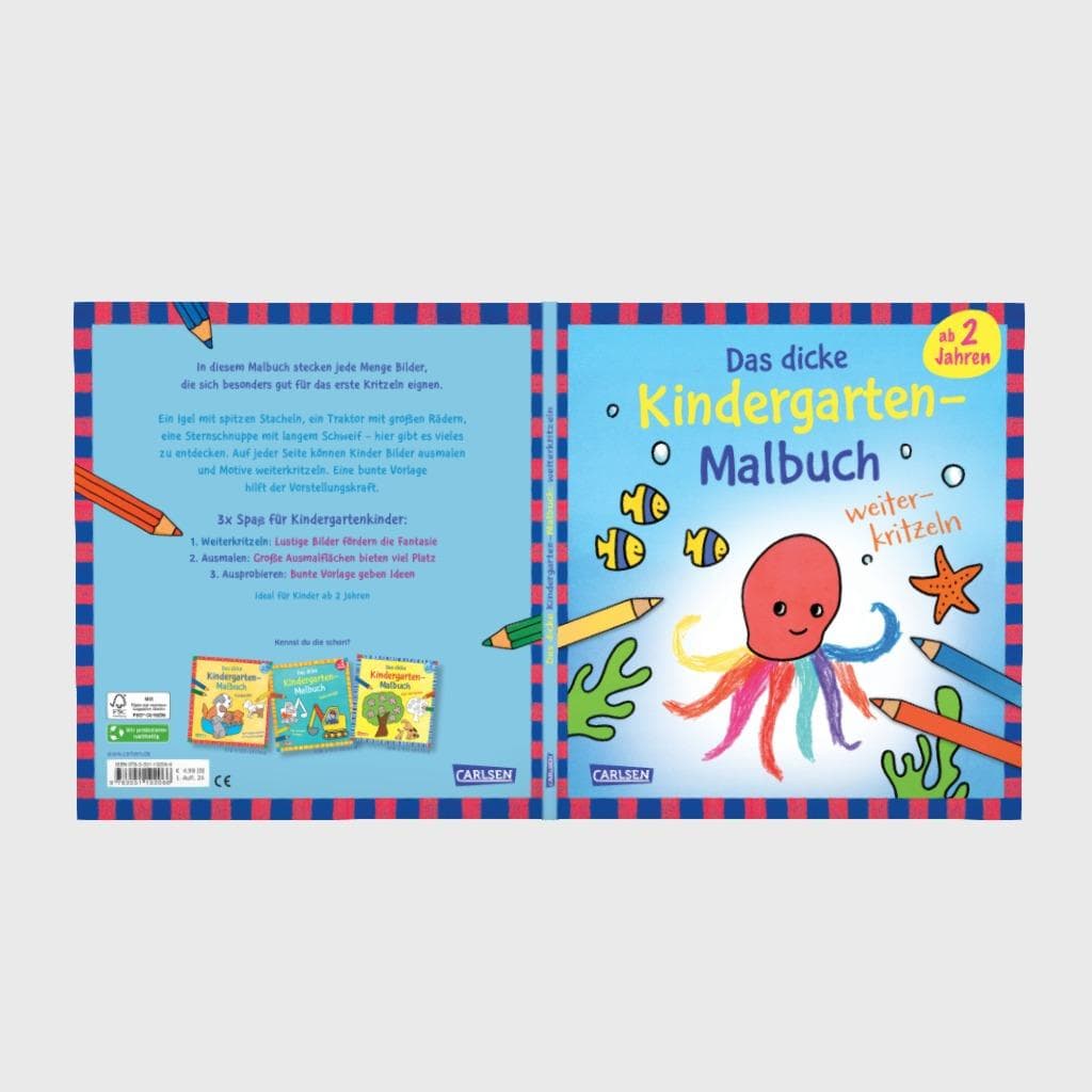 Produktbild Ausmalbilder für Kita-Kinder: Das dicke Kindergarten-Malbuch: Weiterkritzeln 2 von 4