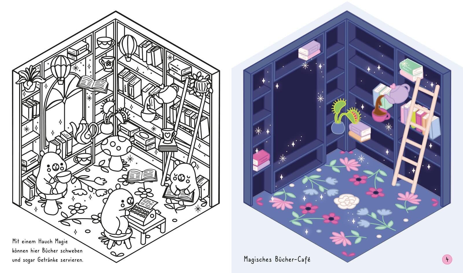 Mein süßes Stickerhaus: Cozy Cafés