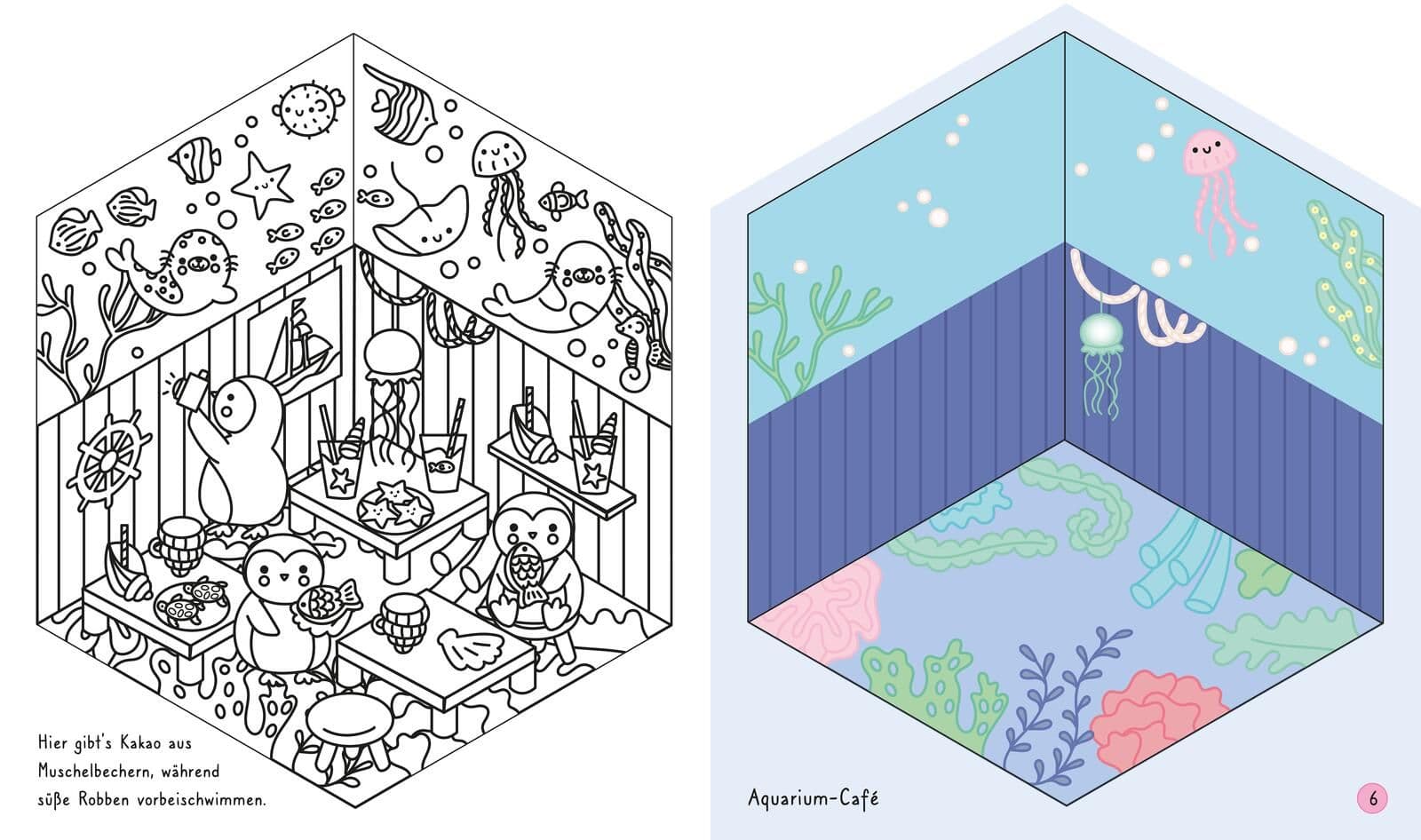 Mein süßes Stickerhaus: Cozy Cafés