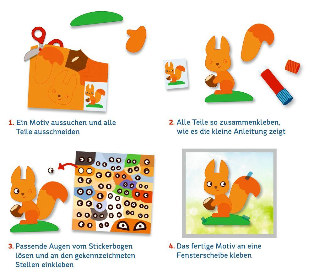 Produktbild Die Spiegelburg - Mein bunter Herbst-Bastelblock (Mini-Künstler) - Mit über 50 Stickern, 24 Fensterbilder basteln 2 von 2