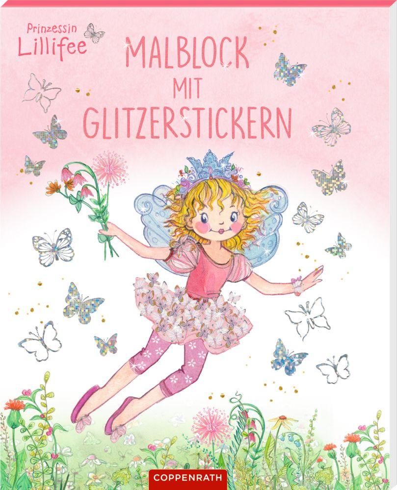 Die Spiegelburg - Malblock mit Glitzerstickern - Prinzessin Lillifee