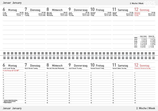Produktbild Tischkalender Edition Natur Dschungel 2025 quer 3 von 3