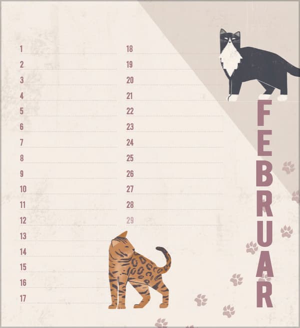 Produktbild Geburtstagskalender Cats 3 von 6