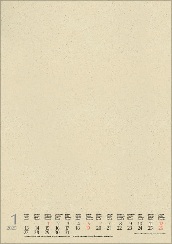 Produktbild Foto-Malen-Basteln Bastelkalender A4 Graspapier 2025 2 von 3