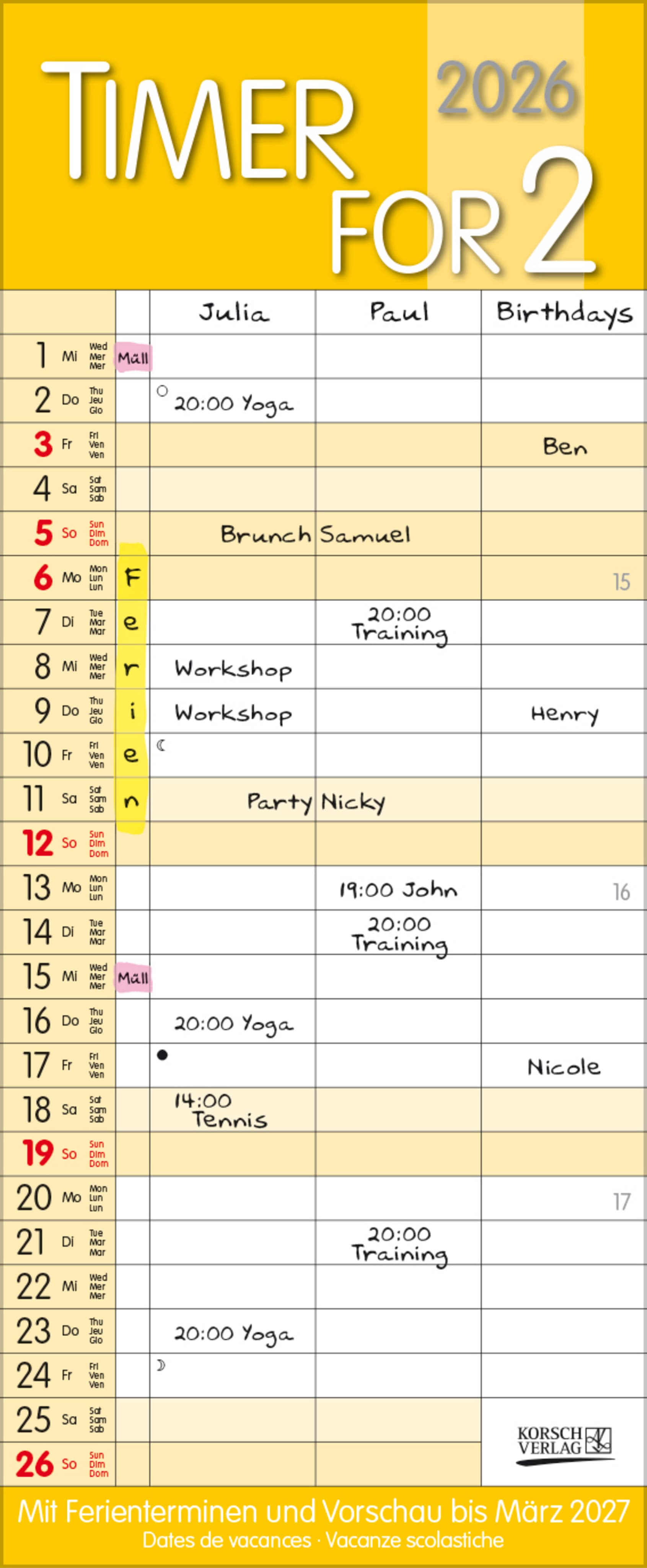 Timer for 2 Safran 2026
