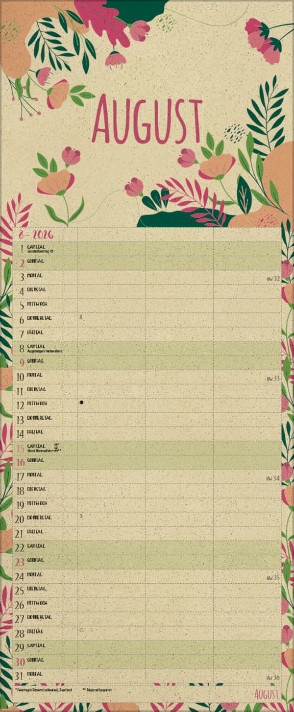 Produktbild Natural Art Timer für 2 Graspapier 2026 8 von 22