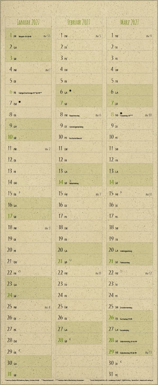 Produktbild Natural Art Timer für 2 Graspapier 2026 2 von 22