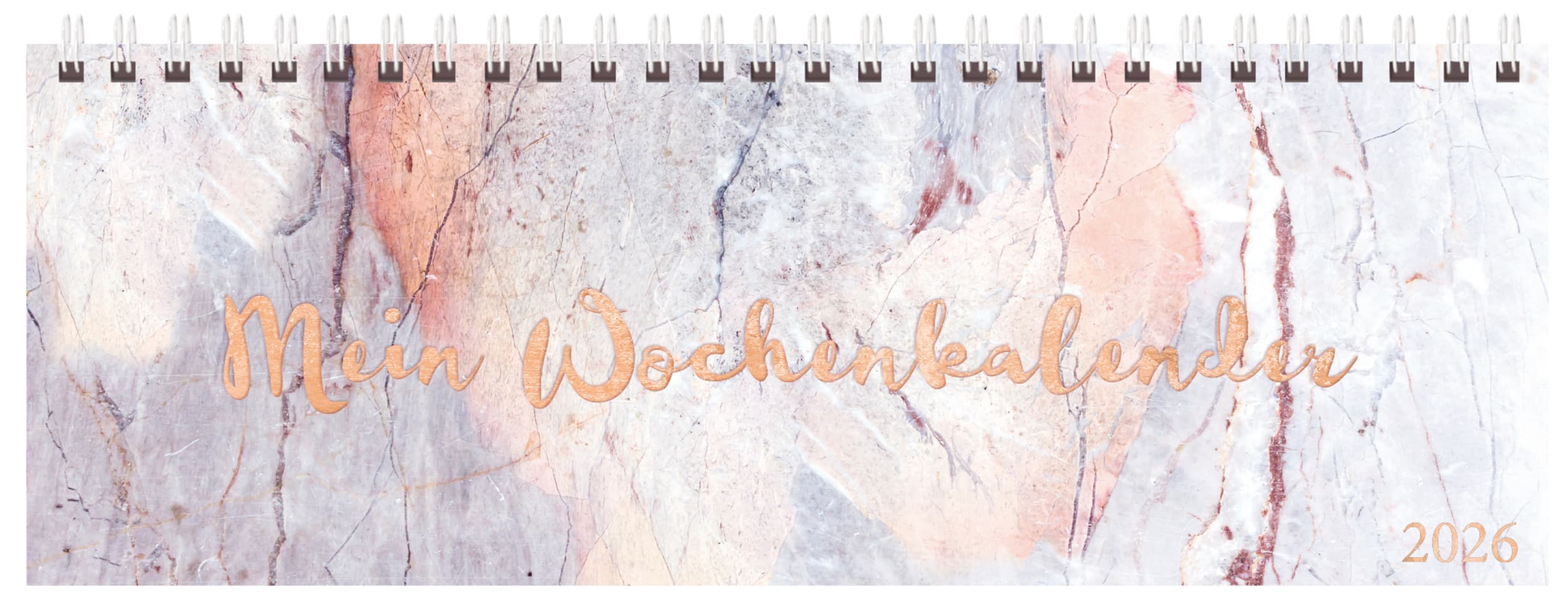 Tischquerkalender Marble 2026