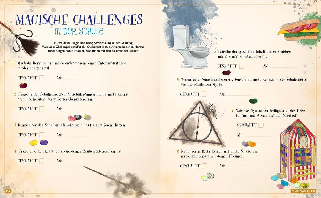 Produktbild Mein inoffizielles Harry-Potter-Zauberbuch für magische Schulpausen. Zauberhafte Beschäftigungen, Rätsel, Challenges und mehr. 2 von 6