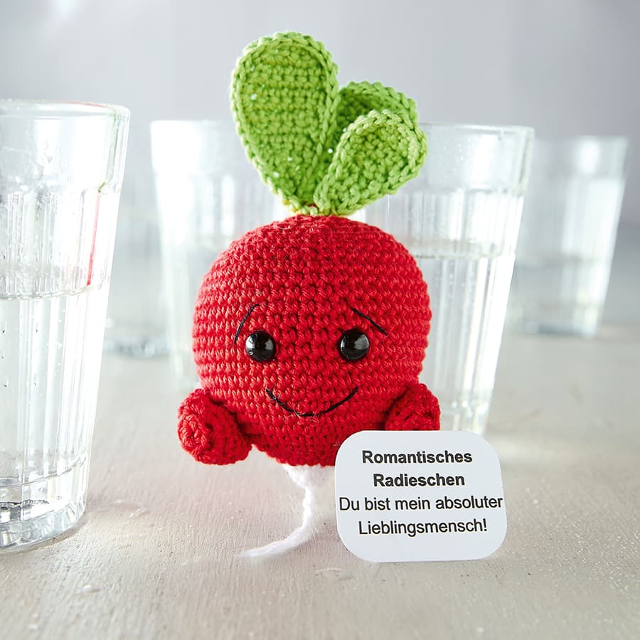 Produktbild Emotional Support Veggies. Kleine Häkelfiguren mit positiven Botschaften 5 von 6