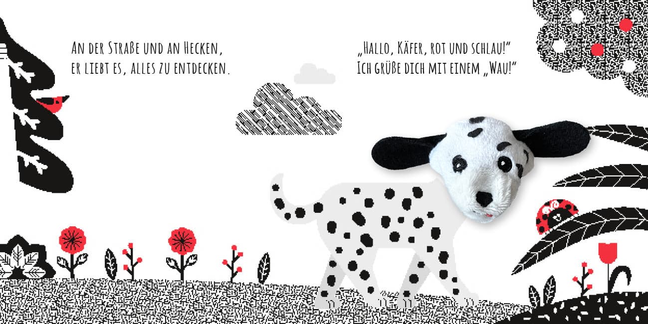 Produktbild Kontrastbuch für Babys mit Fingerpuppe: Guck mal, kleiner Hund 4 von 6
