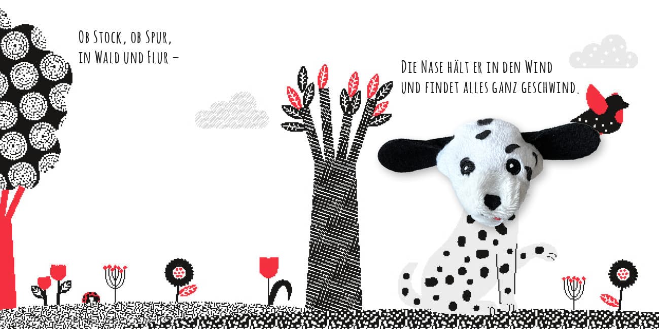 Produktbild Kontrastbuch für Babys mit Fingerpuppe: Guck mal, kleiner Hund 3 von 6