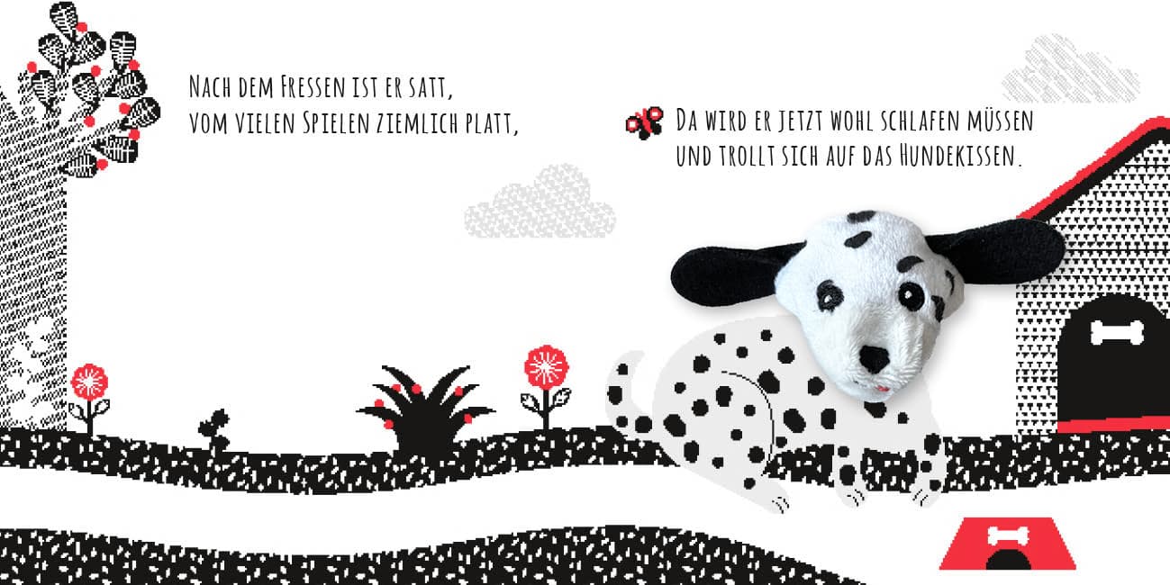 Produktbild Kontrastbuch für Babys mit Fingerpuppe: Guck mal, kleiner Hund 2 von 6