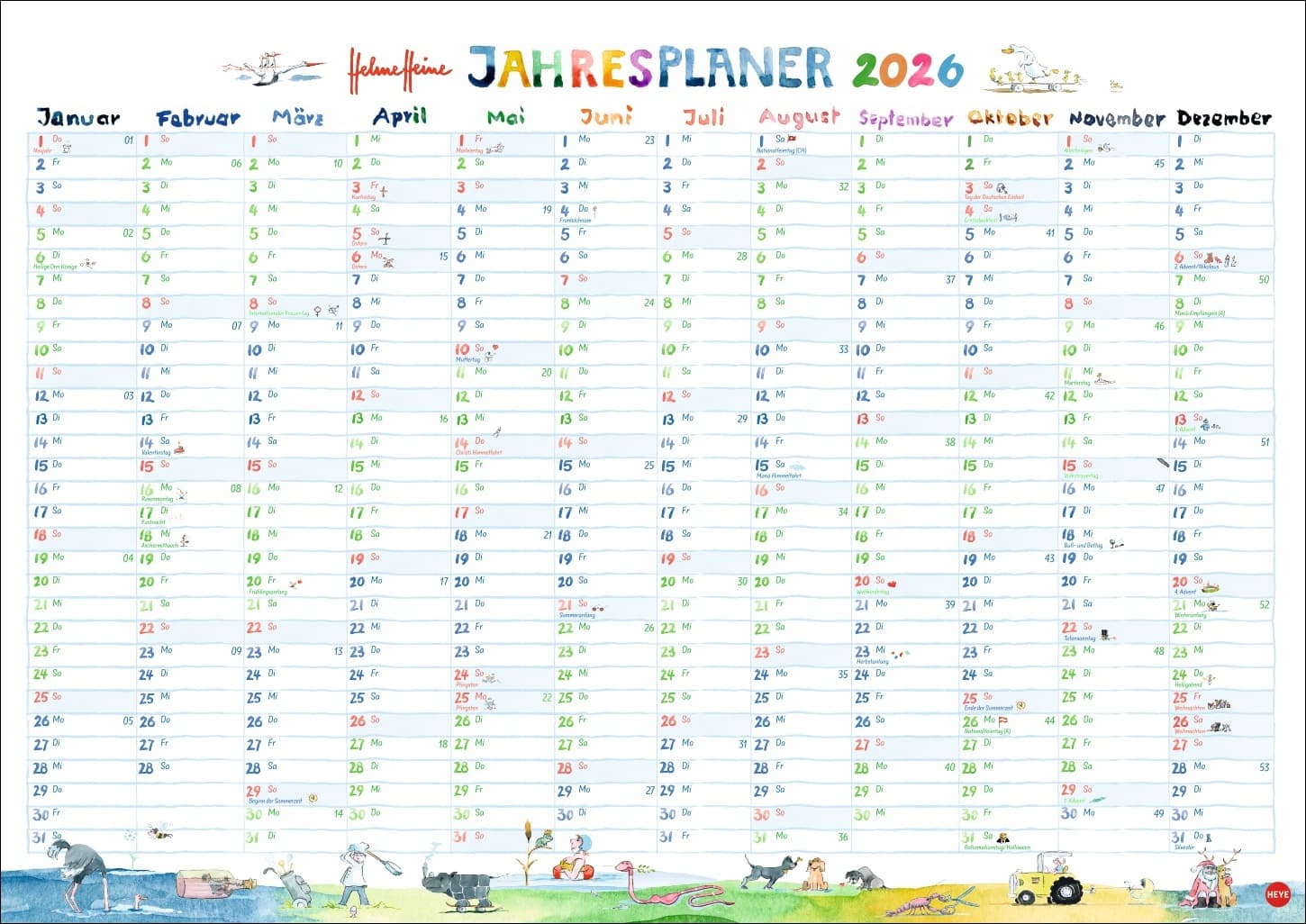 Helme Heine Tafelkalender A3 2026