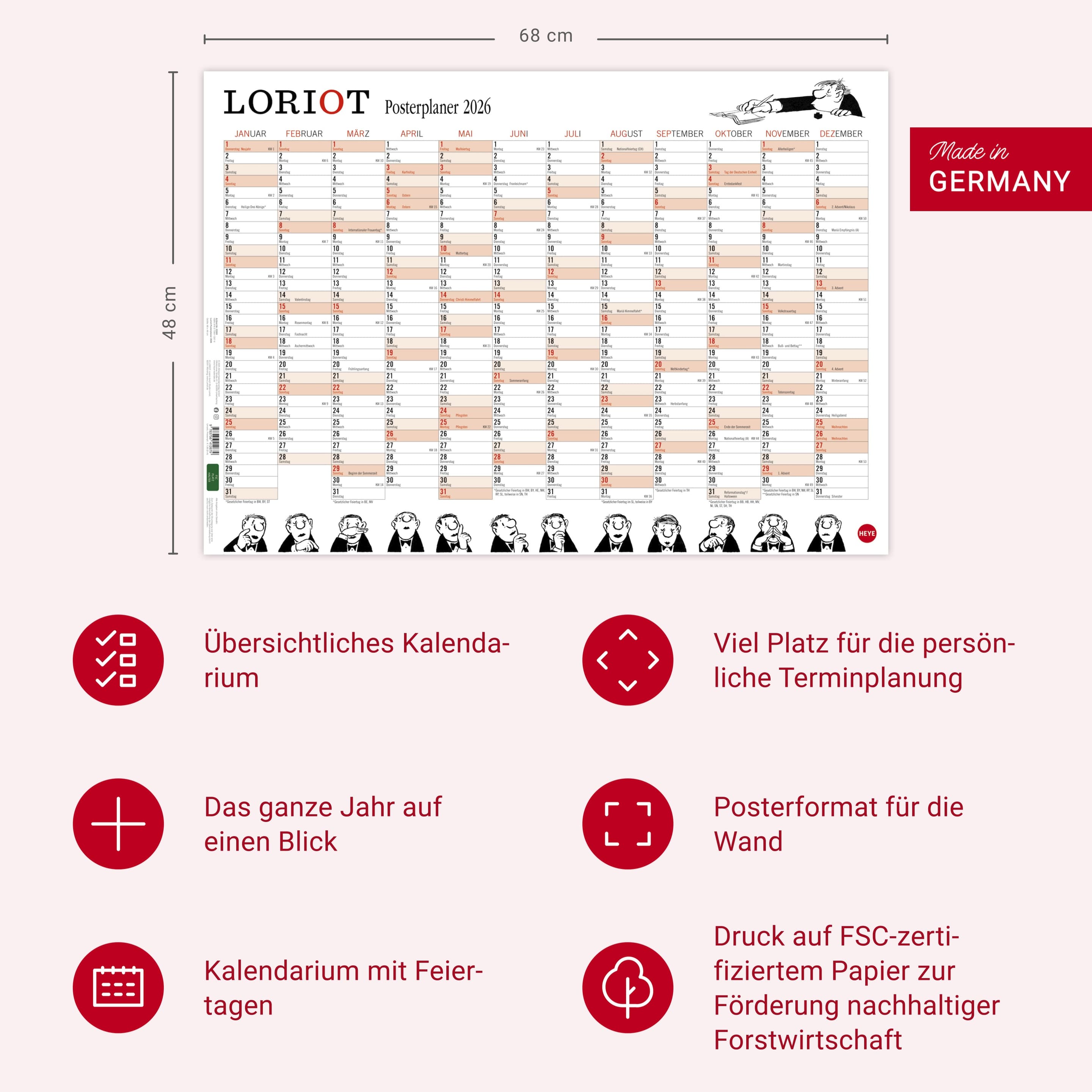Produktbild Loriot Posterplaner 2026 3 von 5