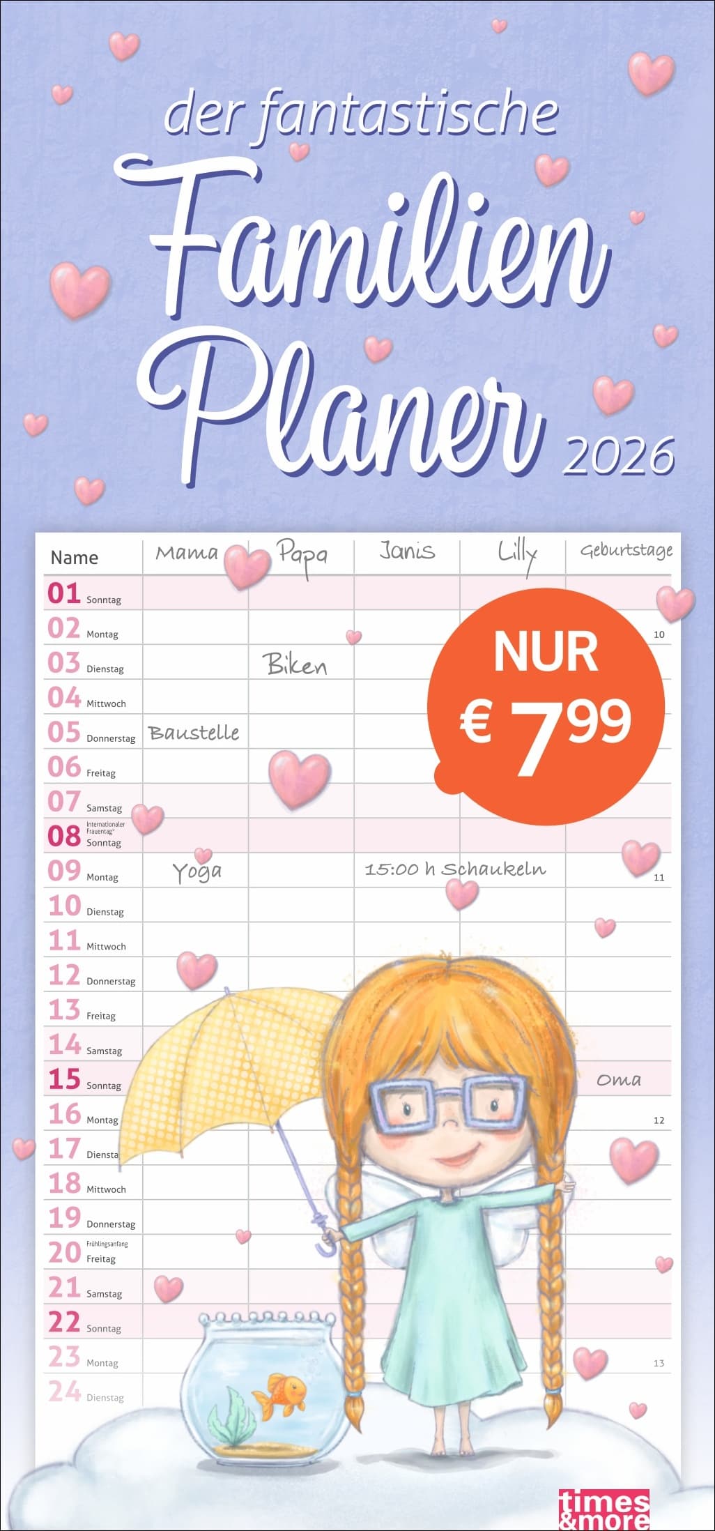 times&more Zauberwesen Familienplaner 2026