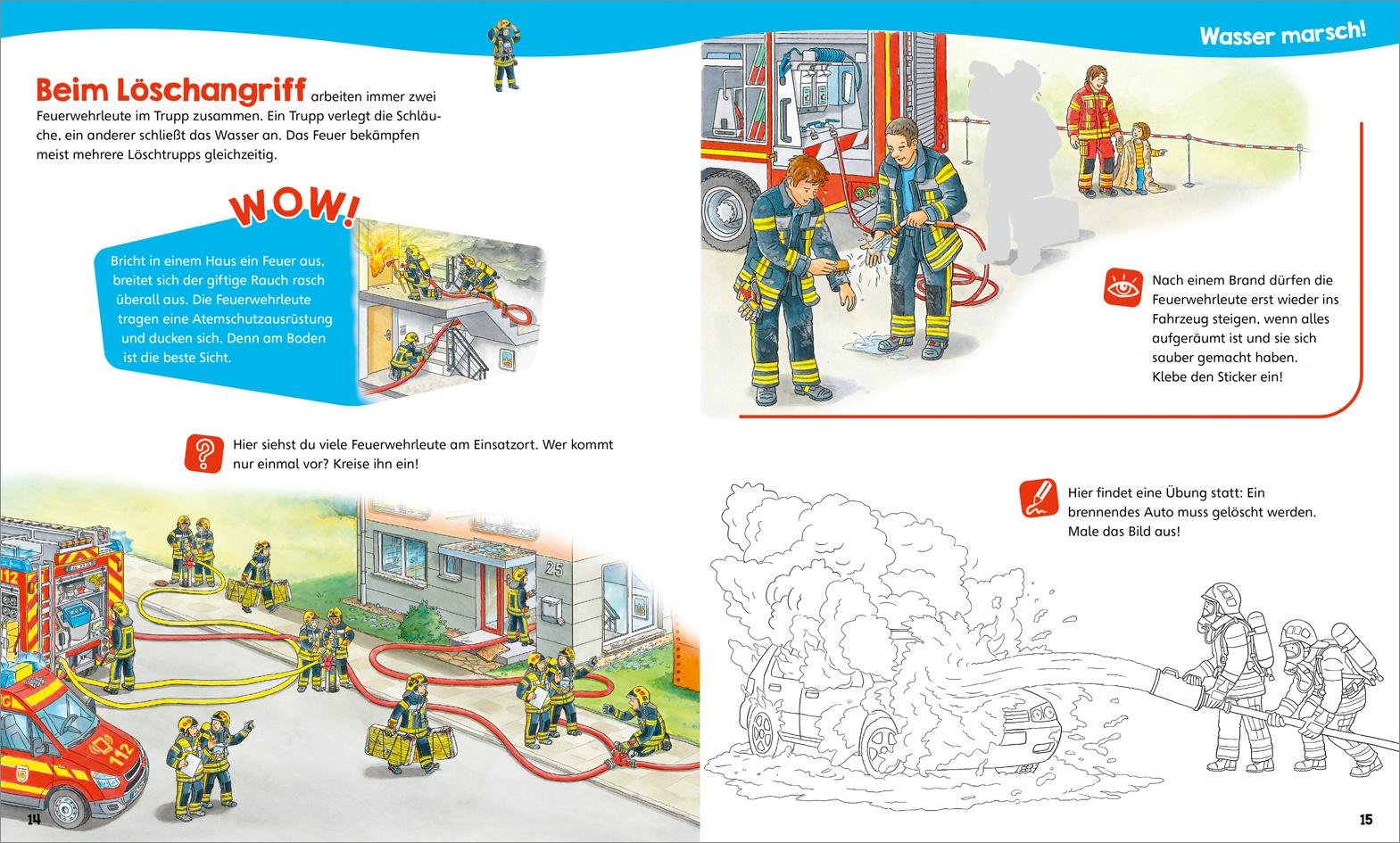 Produktbild WAS IST WAS Junior Mitmach-Heft Feuerwehr 3 von 4