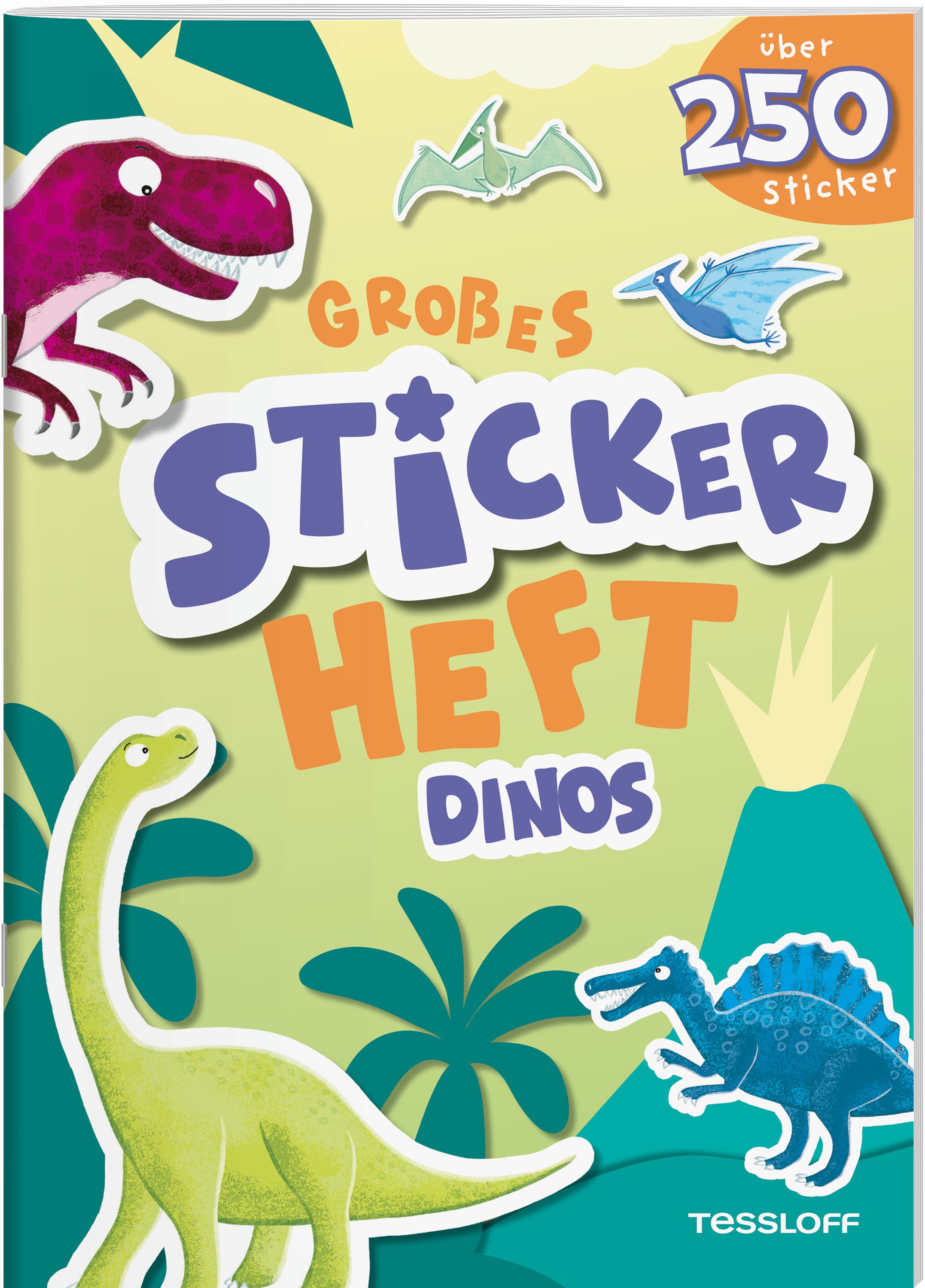Großes Stickerheft. Dinos