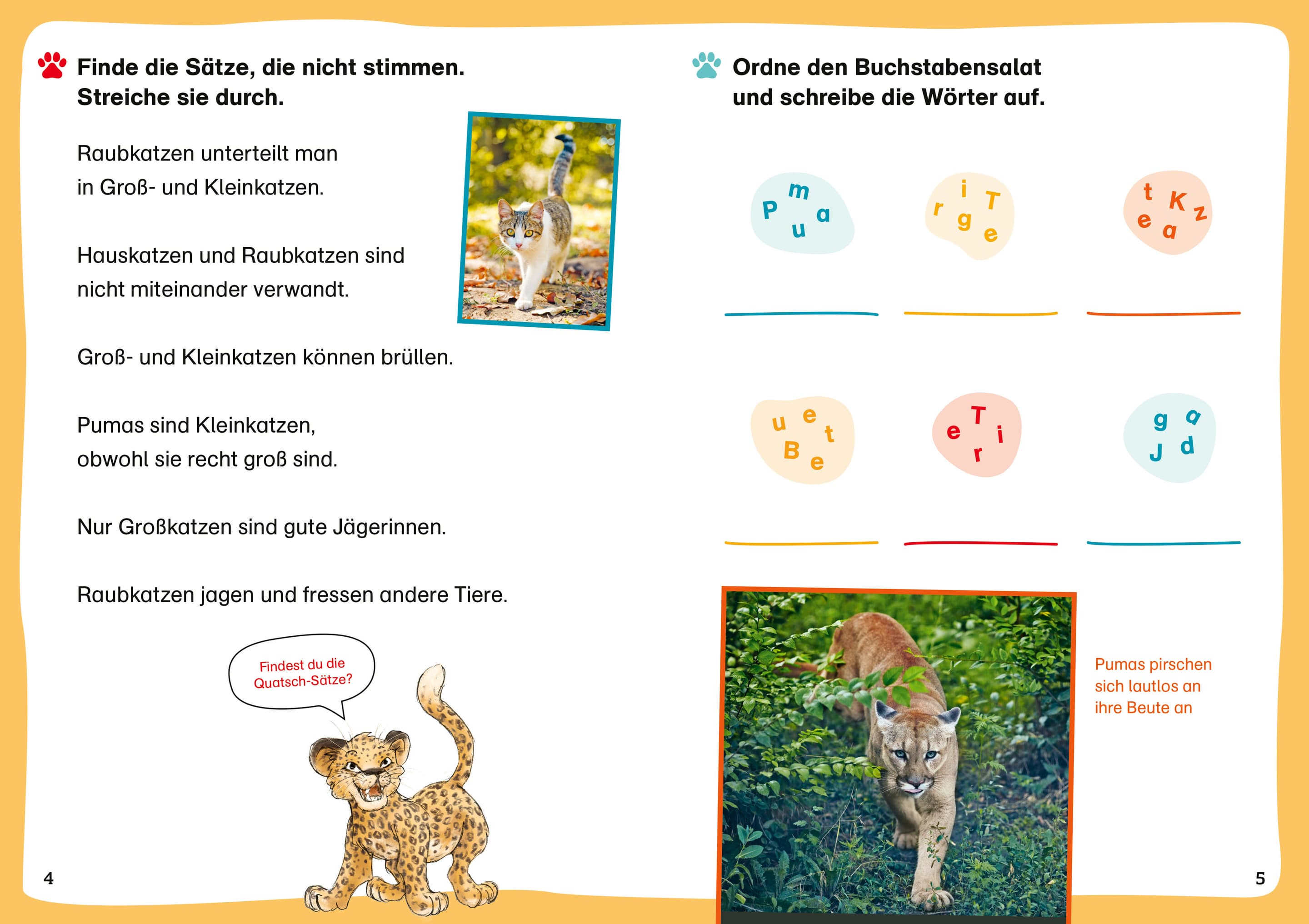 Produktbild WAS IST WAS Erstes Lesen Leserätsel Heft 10. Raubkatzen 4 von 4