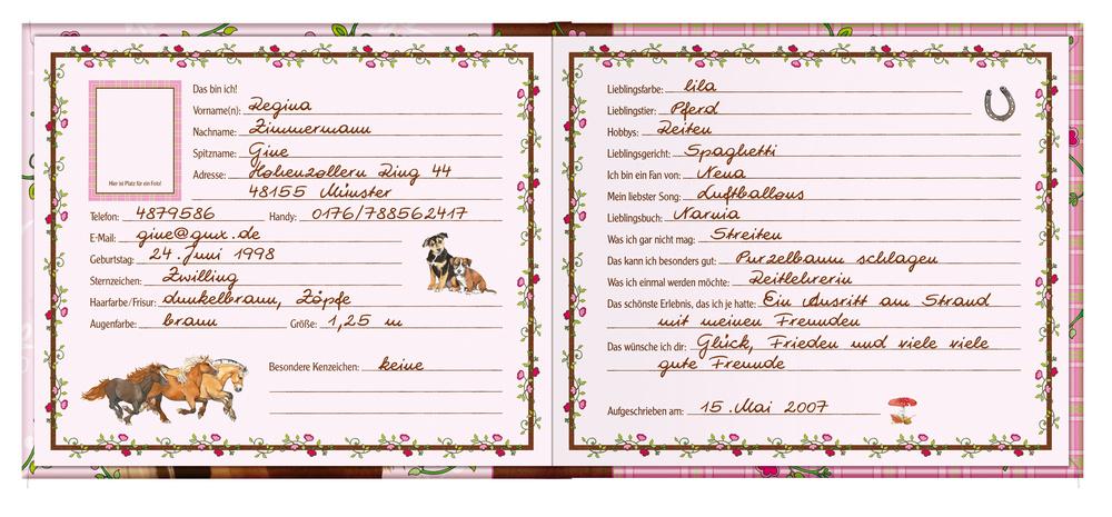 Produktbild Coppenrath Verlag - Meine Freundinnen und Freunde - Eintragbuch Pferdefreunde 4 von 4