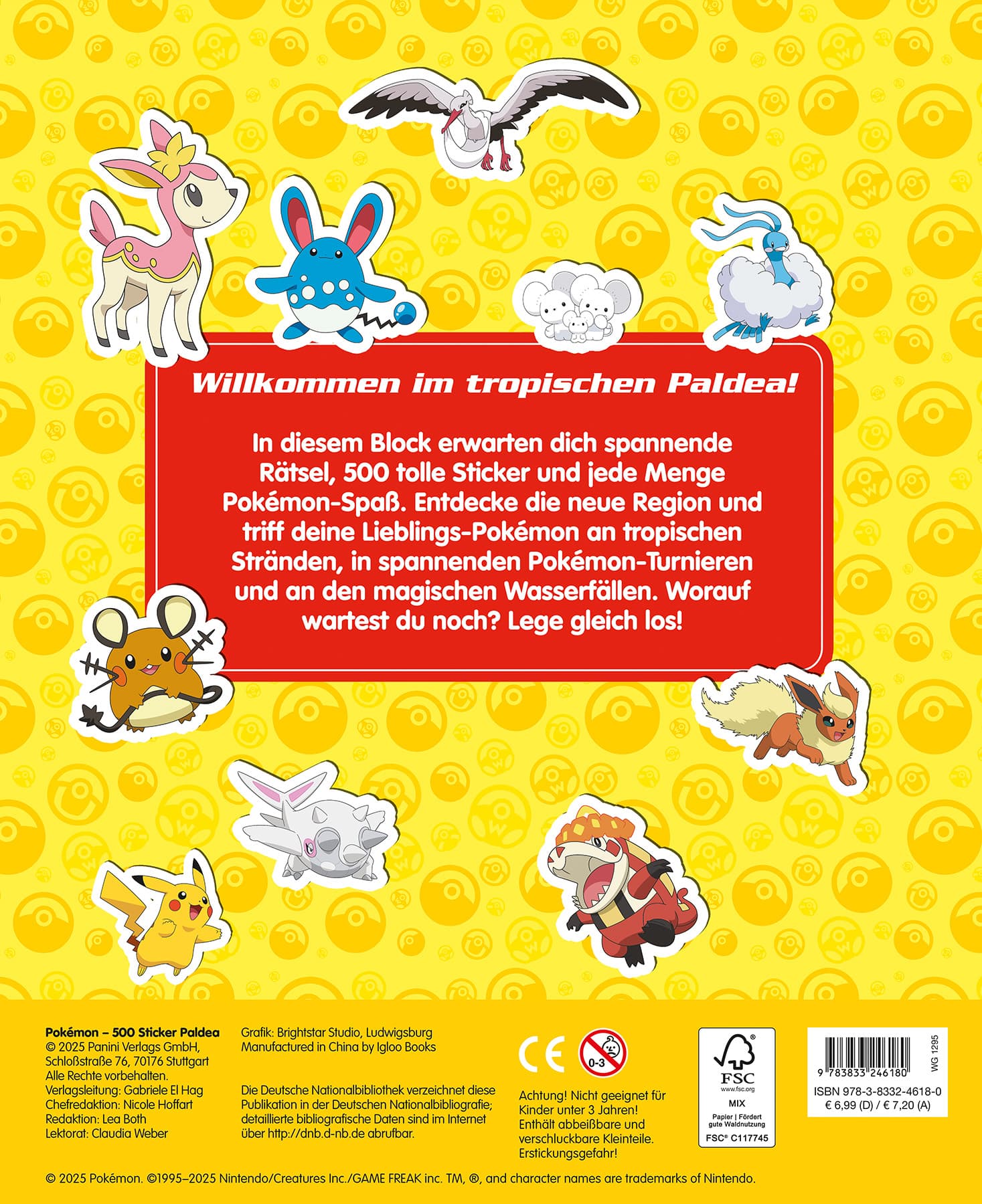 Produktbild Pokémon: 500 Sticker Paldea - Stickern - Rätseln - Ausmalen 5 von 5