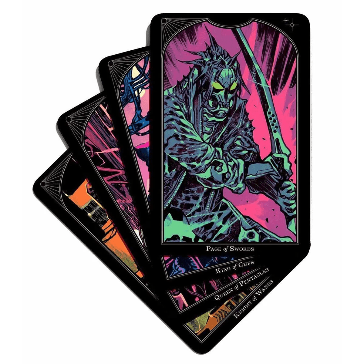 Cyberpunk 2077 Tarot-Set mit 78 Tarot-Karten und Booklet