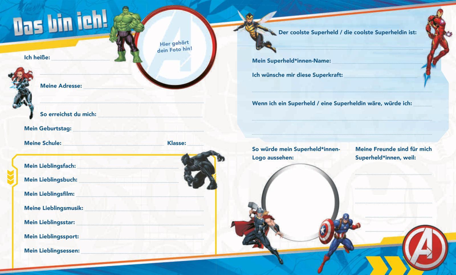 Produktbild Marvel Avengers: Mein Freundebuch 3 von 5