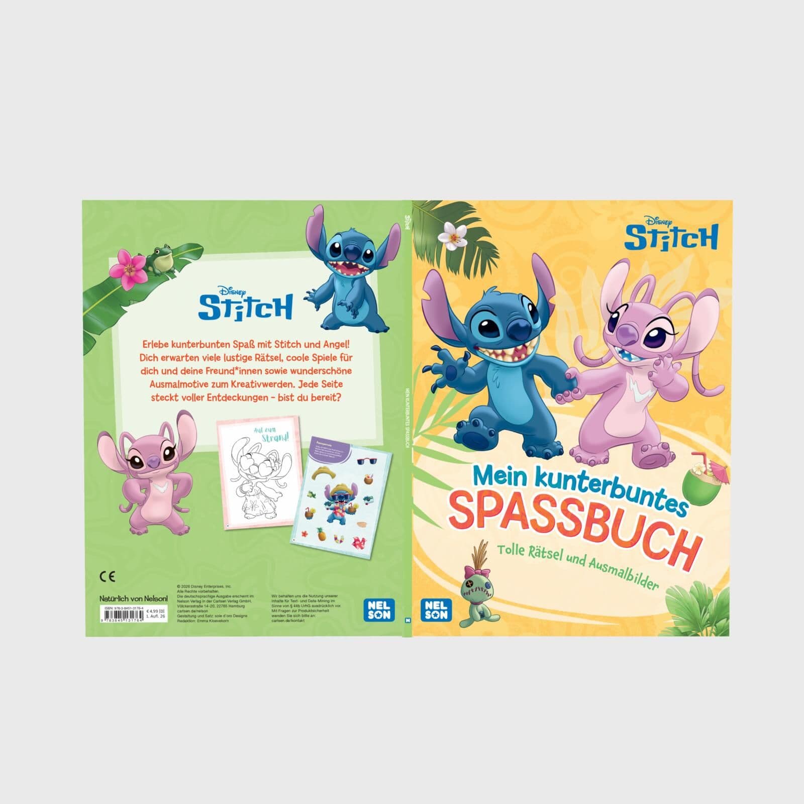 Disney Kreative Beschäftigung: Disney Stitch: Mein kunterbuntes Spaßbuch