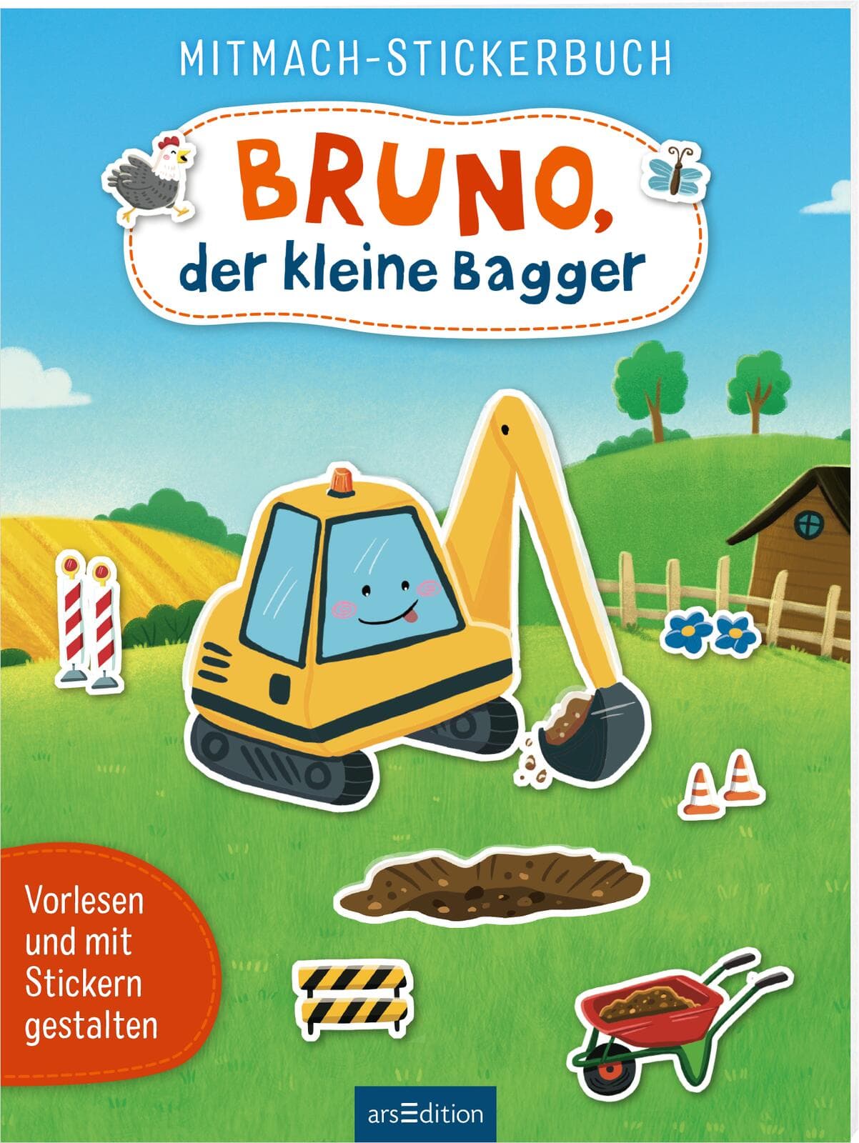Mitmach-Stickerbuch – Bruno, der kleine Bagger