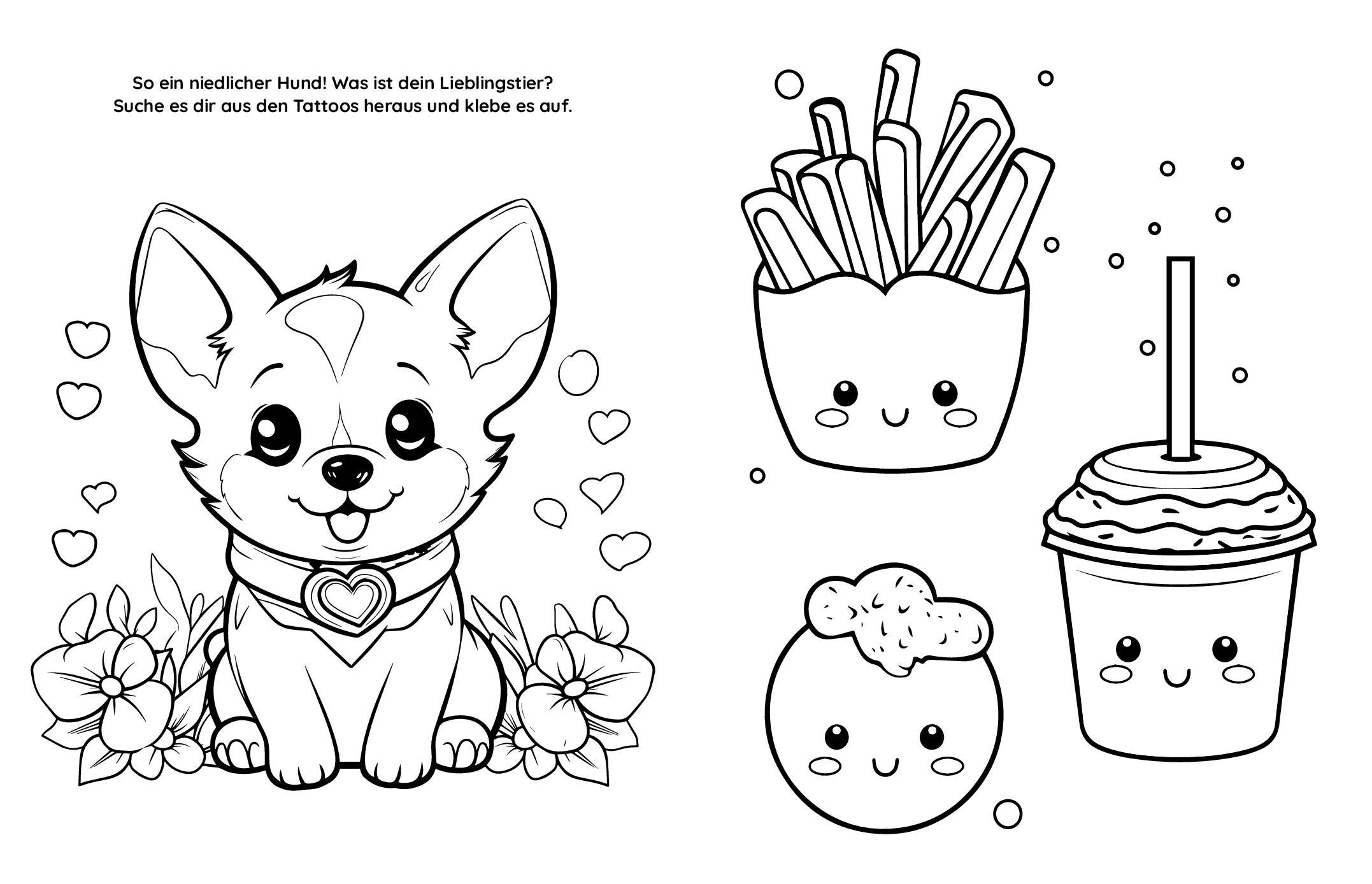 Produktbild Malbuch Kawaii mit 45 Tattoos 9 von 9