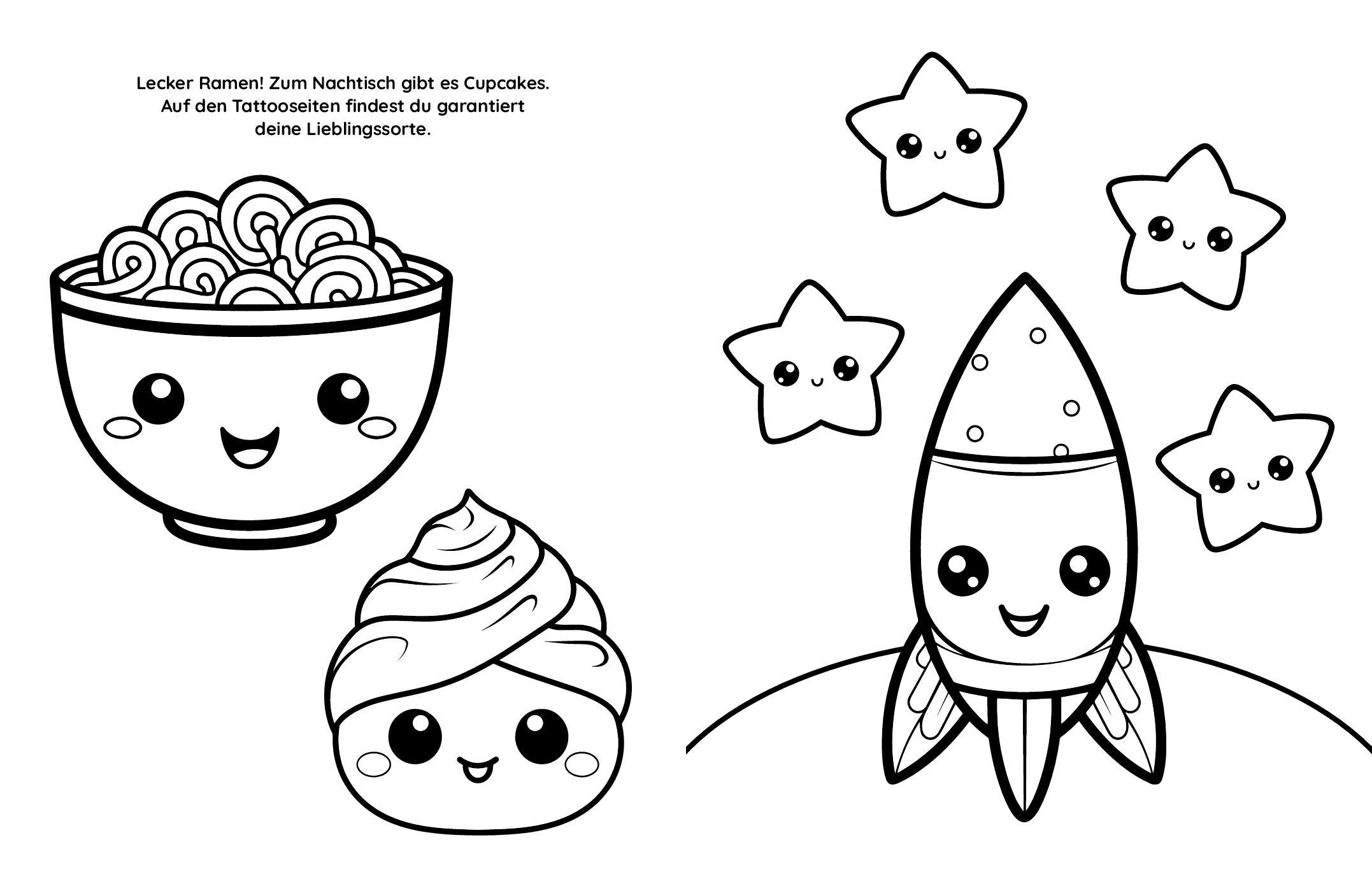 Produktbild Malbuch Kawaii mit 45 Tattoos 7 von 9