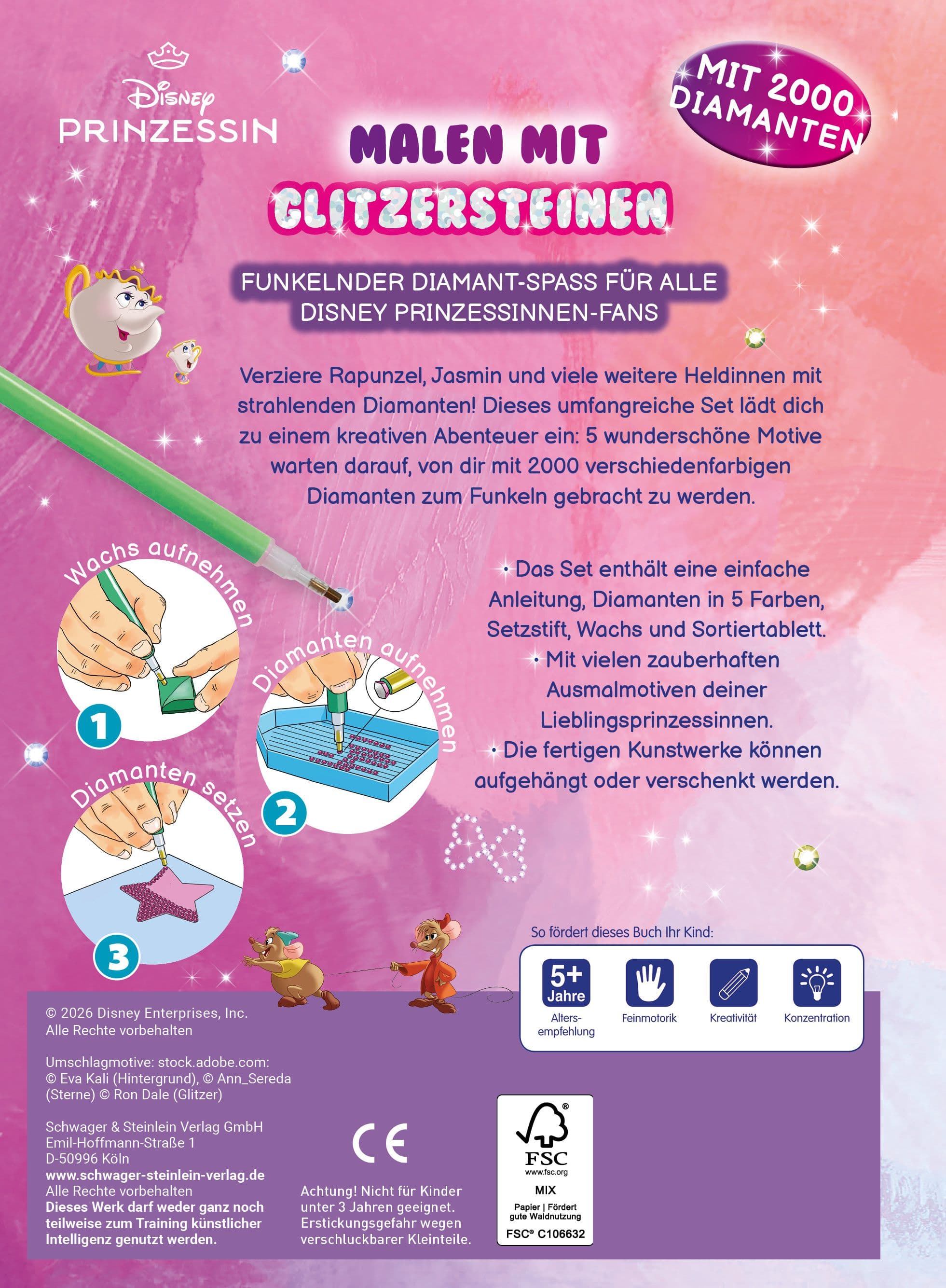 Disney Prinzessin Diamond Painting I Malen mit Glitzersteinen