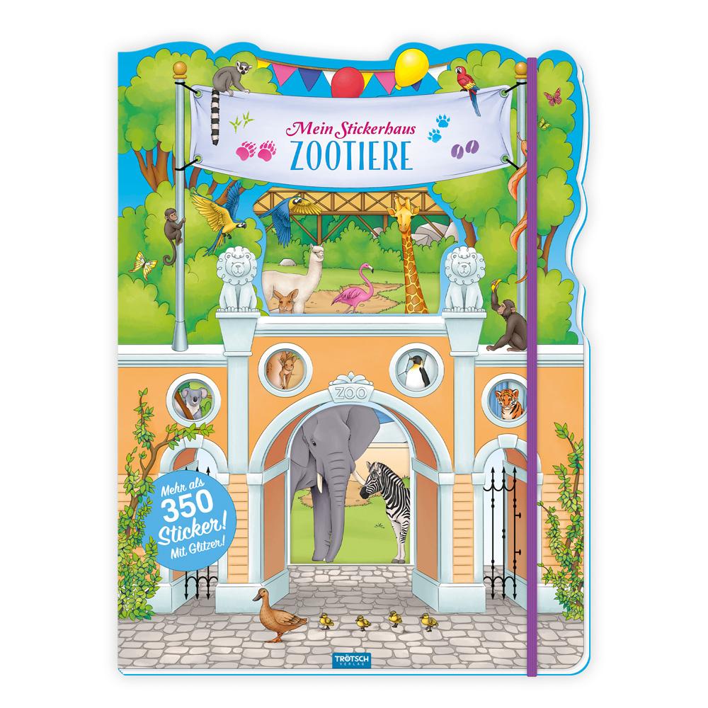 Trötsch Stickerbuch Mein Stickerhaus Zootiere - Stickerbuch Beschäftigungbuch