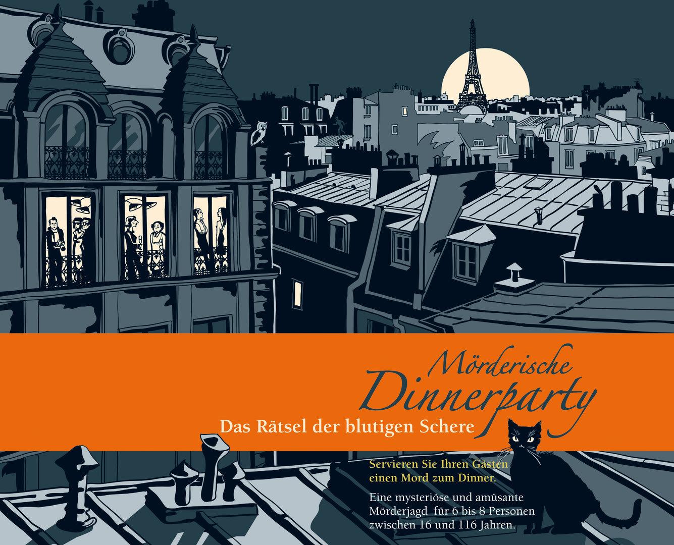 Blaubart Verlag - Mörderische Dinnerparty – Das Rätsel der blutigen Schere BLA00008 Rollenspiel