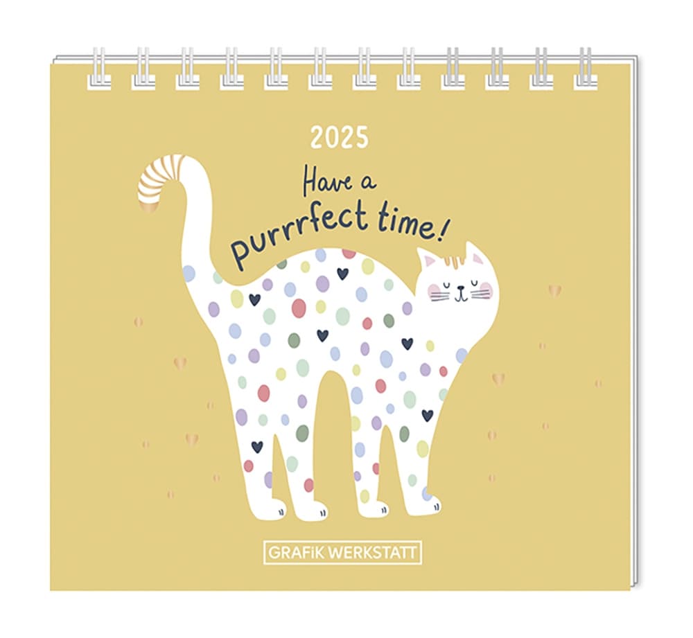 GRAFiK WERKSTATT Mini-Kalender 2025 Katzen
