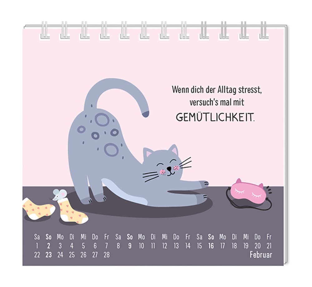 Produktbild GRAFiK WERKSTATT Mini-Kalender 2025 Katzen 3 von 4