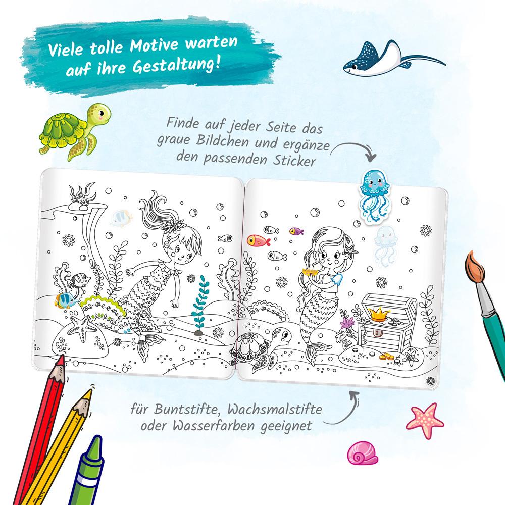 Produktbild Trötsch Malbuch Stickermalbuch Meerjungfrauen 2 von 3
