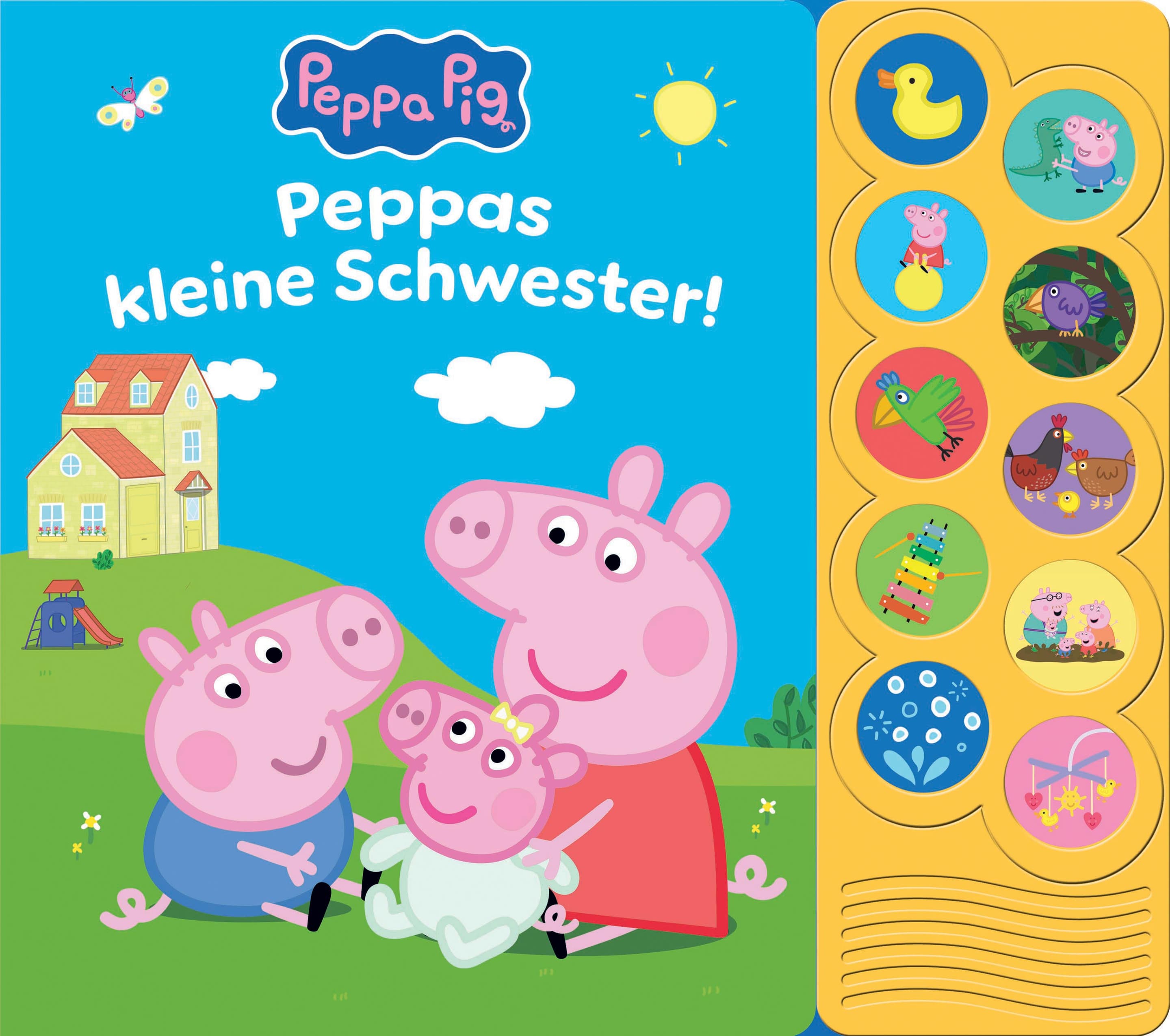 Peppa Pig - Peppas kleine Schwester! - Interaktives Pappbilderbuch mit 10 lustigen Geräuschen