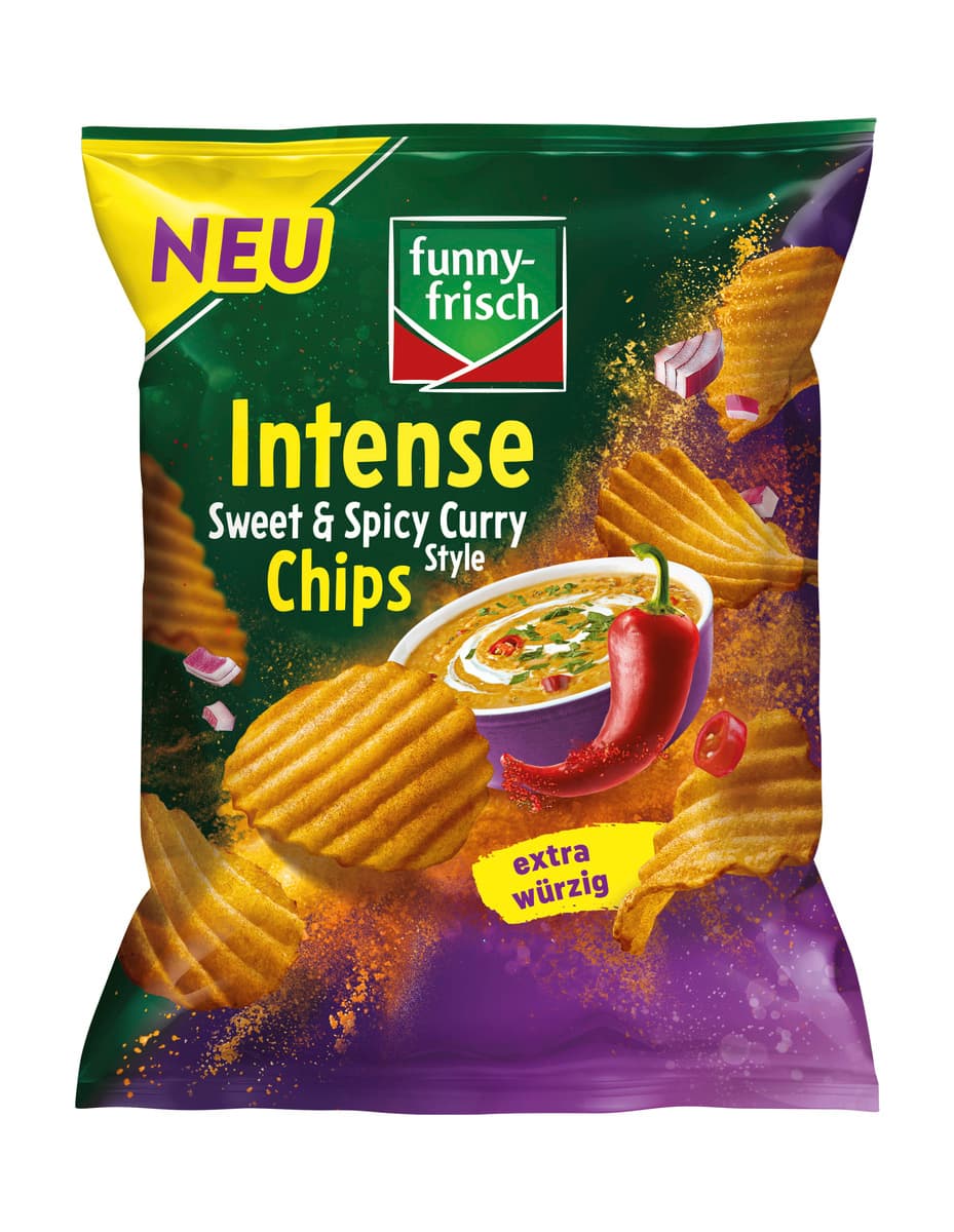 funny-frisch Intense Chips Sweet & Spicy Curry Style