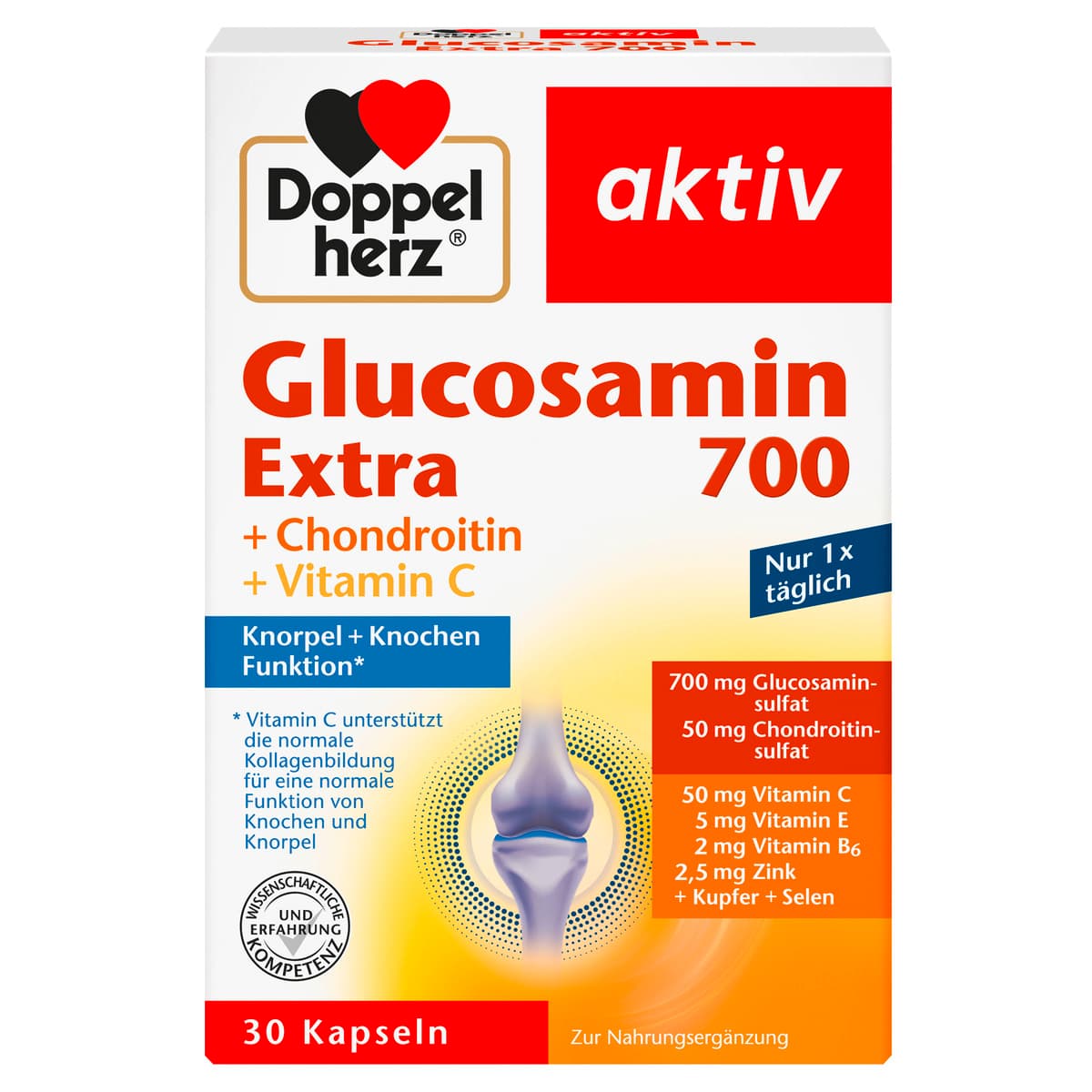 Doppelherz Glucosamin 700 Extra + Chondroitin 30 Kapseln