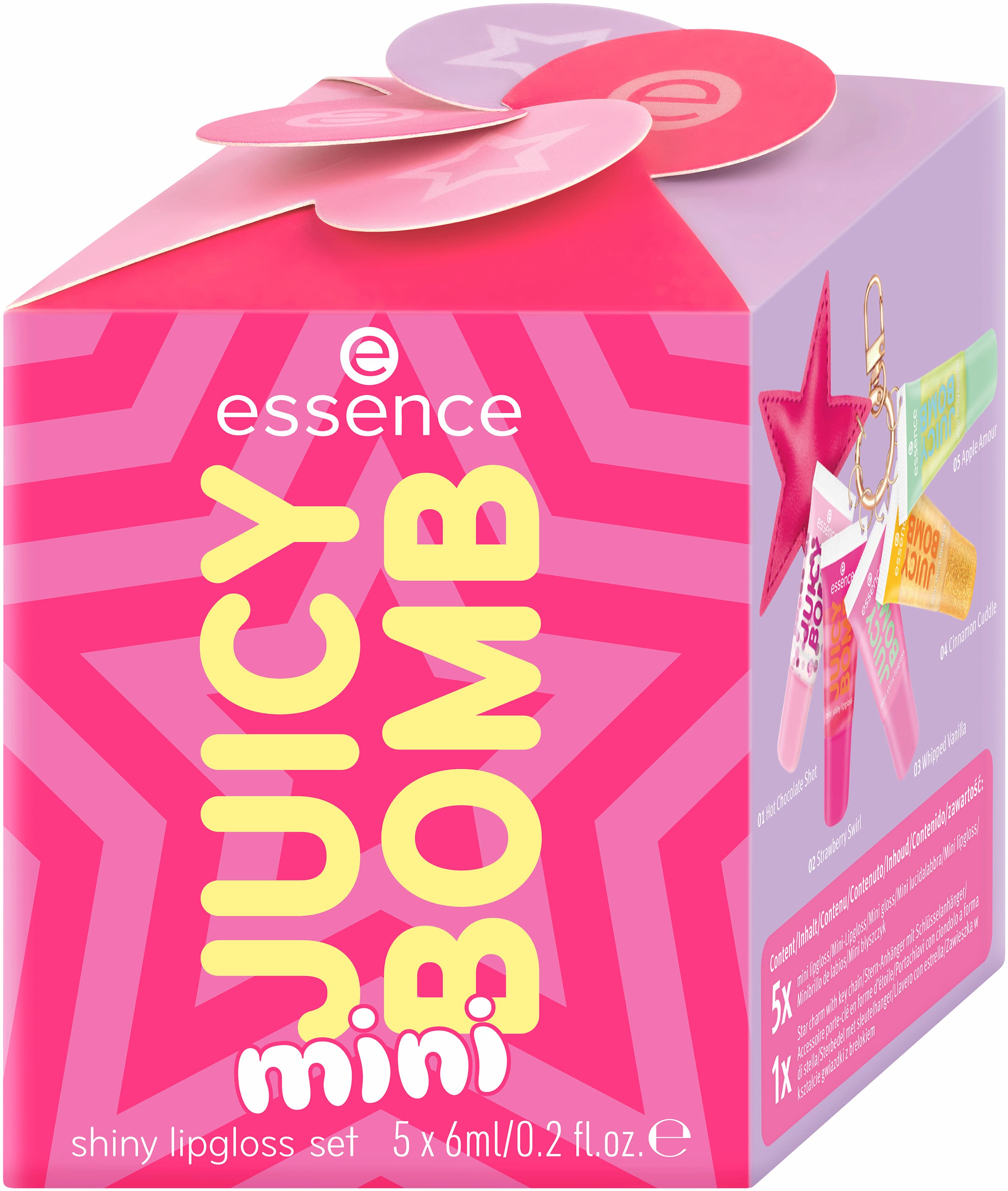 essence JUICY BOMB mini shiny lipgloss set