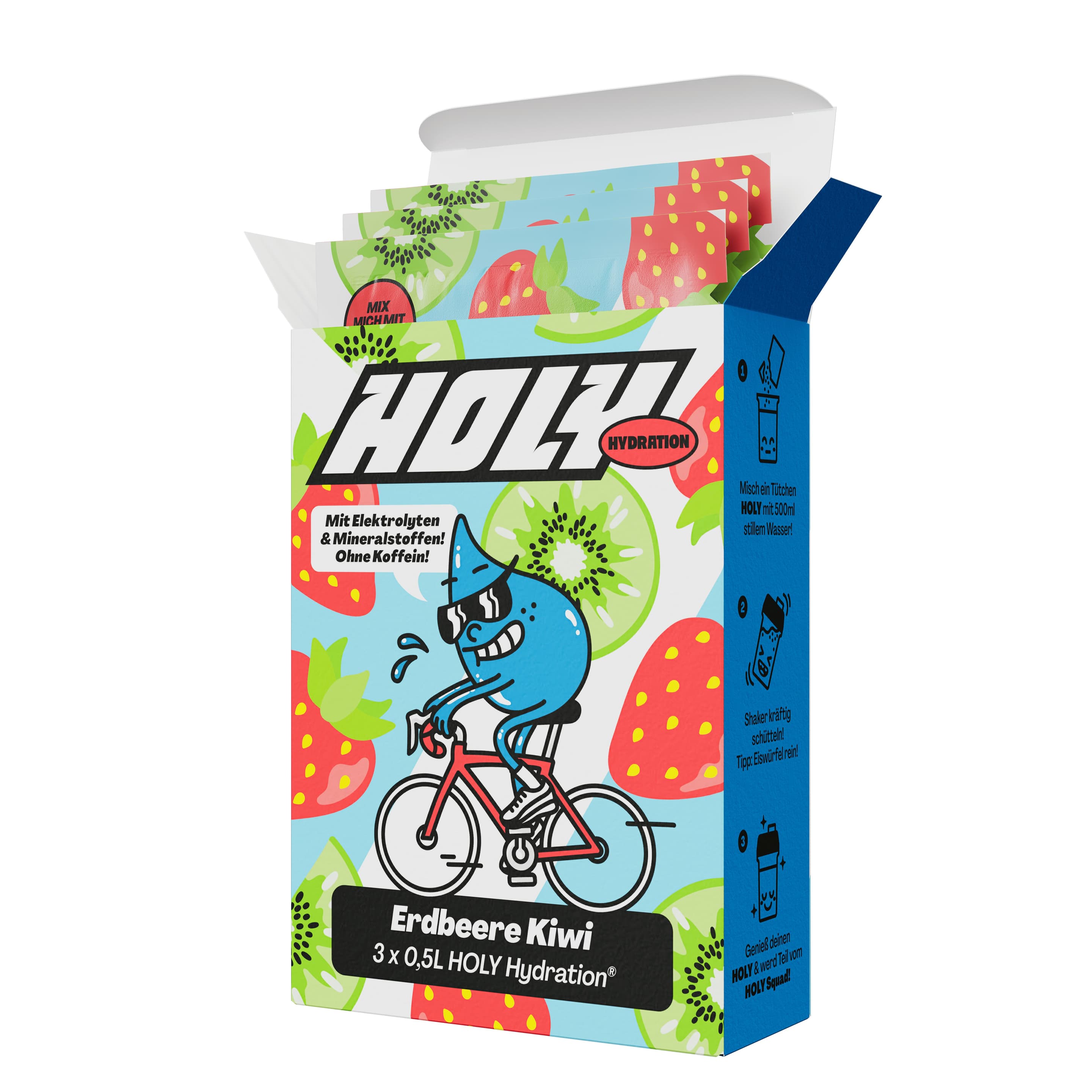 HOLY Hydration® 3er Box Erdbeere & Kiwi