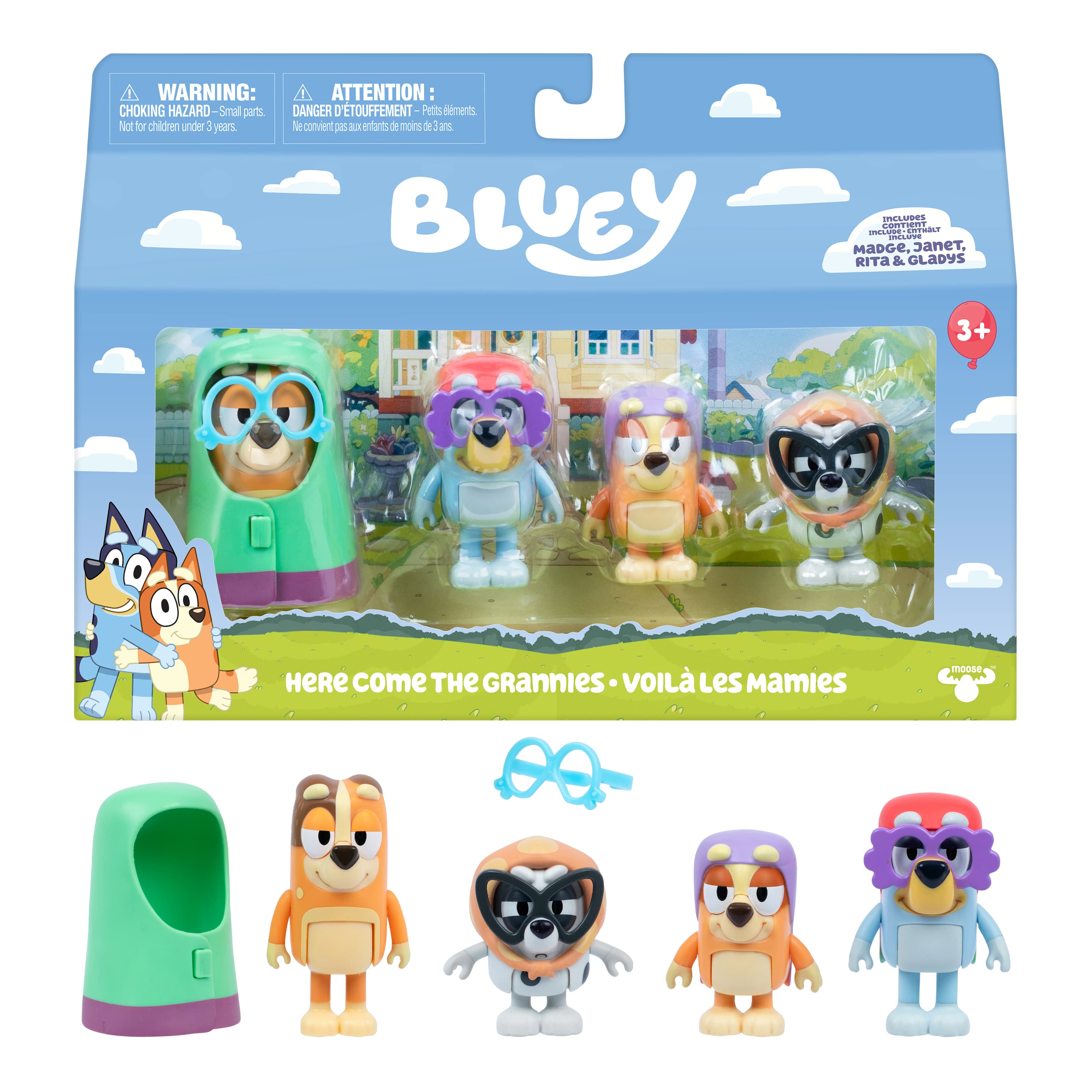 BLUEY S1 FIGURE 4PK - FAMILY PK grannies