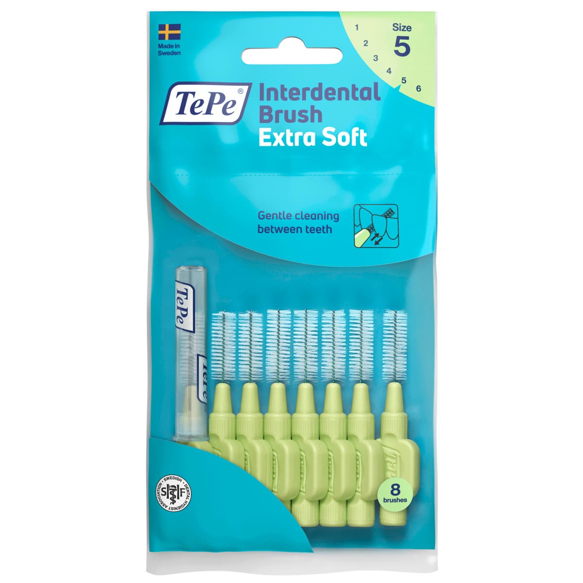 TePe® Interdentalbürste Extra Soft Grün, ISO-Größe 5, 0,8 mm, 8 Stk.