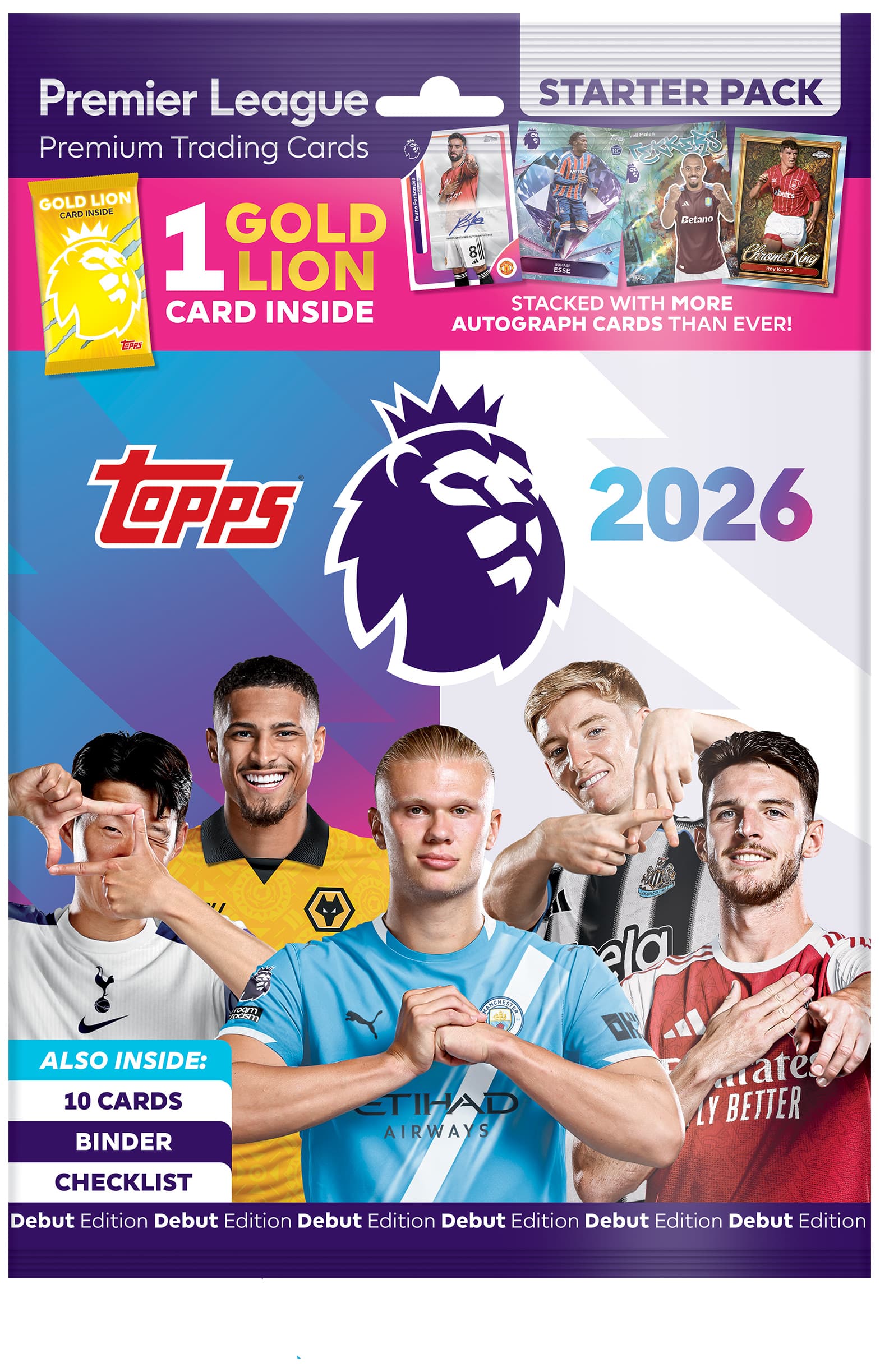 Topps - Premier League 2026 Sammelkarten - Debüt-Edition - Starter Pack
