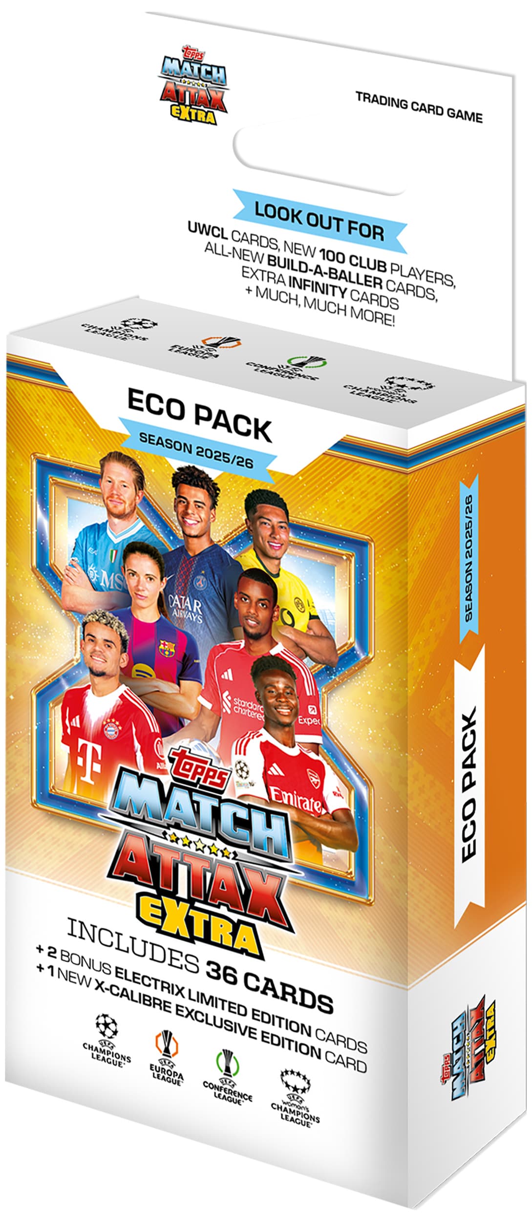 Topps Match Attax Extra 2025/2026 – UEFA Champions League TC Eco Pack mit 36 Sammelkarten