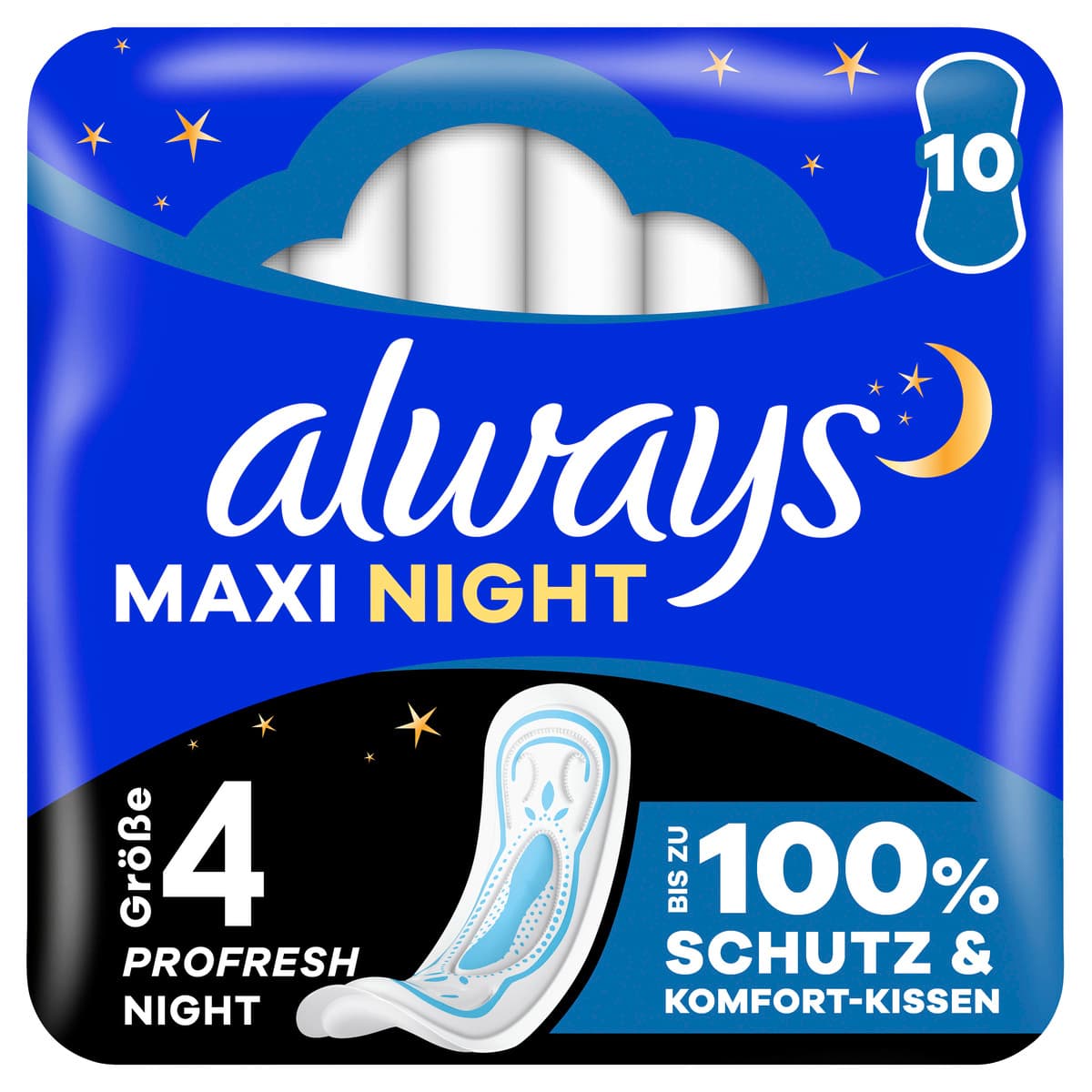 Always MAXI Damenbinden ProFresh Night 10ST