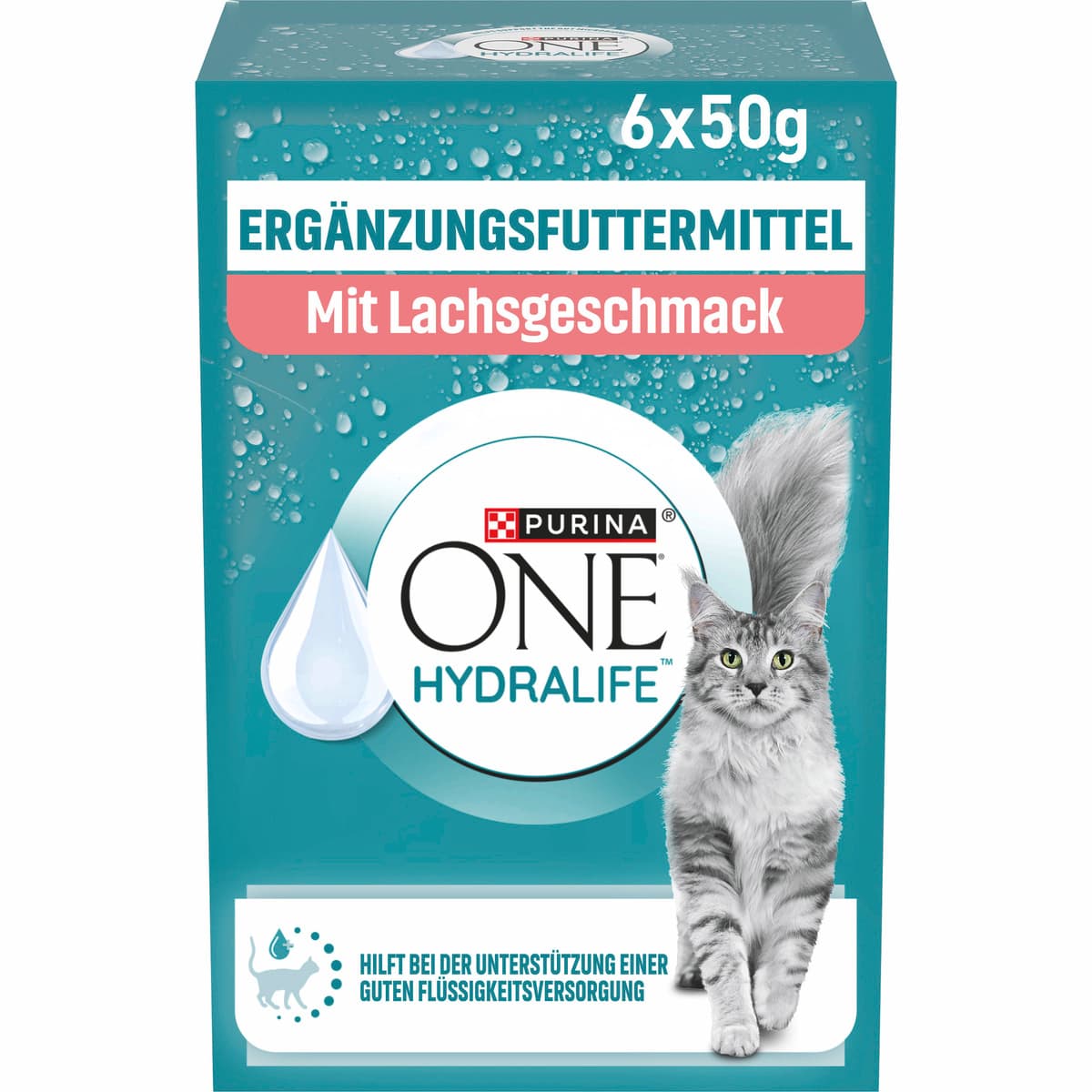 PURINA ONE Katzennassfutter Hydralife Lachs 6x50g