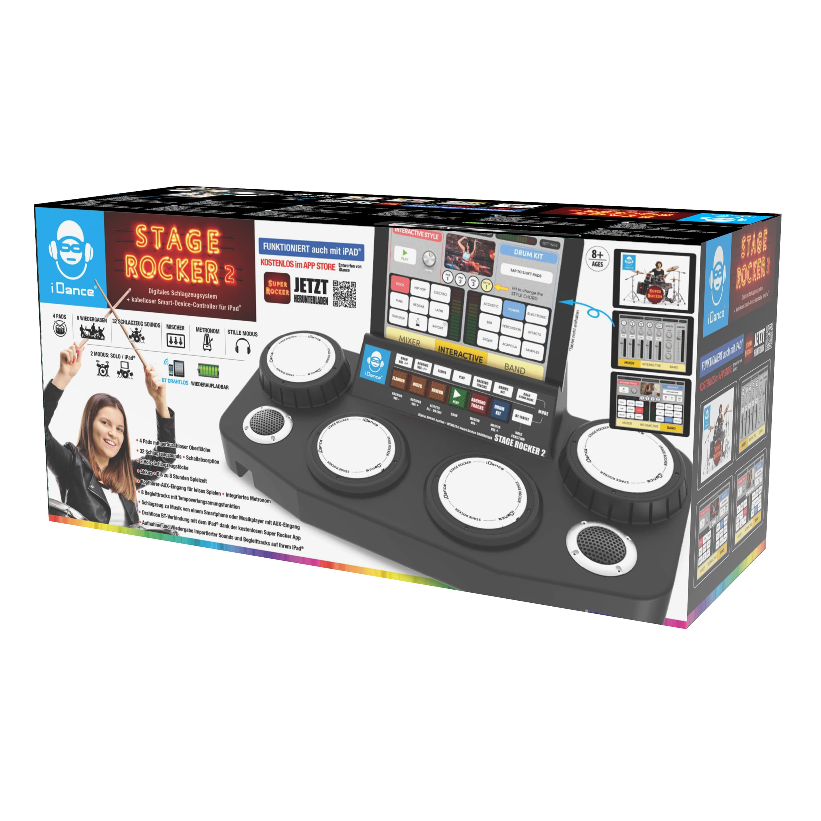 ELEKTRONISCHES SCHLAGZEUG iDance STAGE ROCKER 2